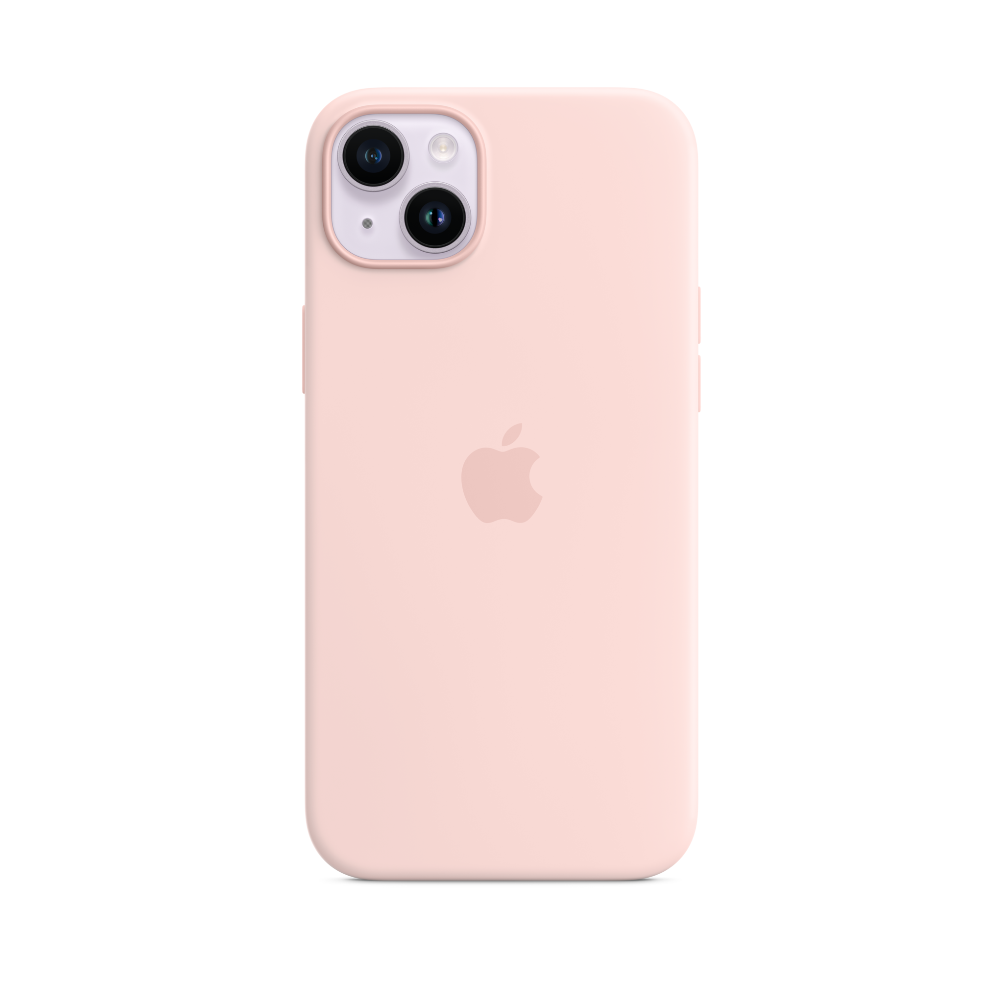 iPhone 14 Plus Silicone Case with MagSafe — Chalk Pink