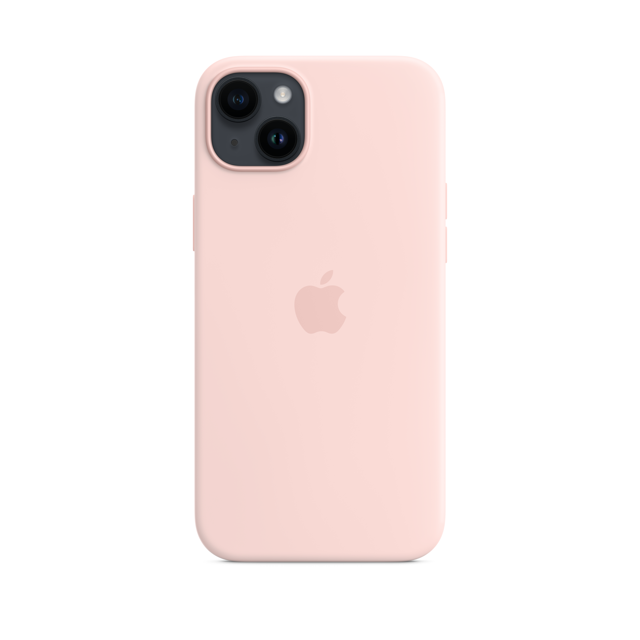 iPhone 14 Plus Silicone Case with MagSafe — Chalk Pink