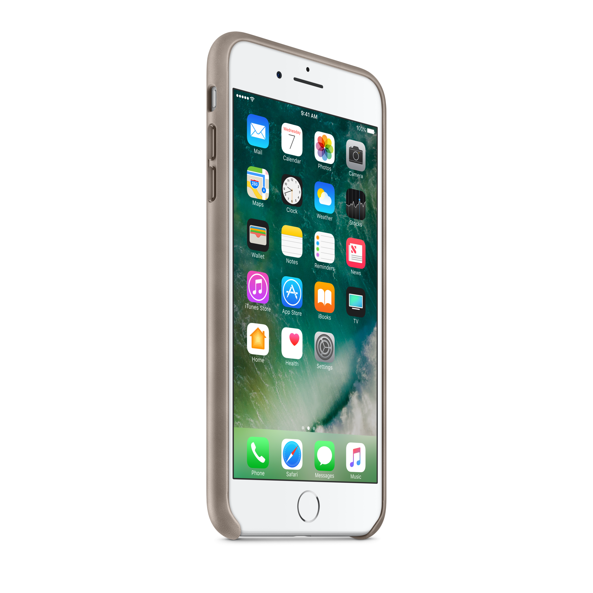 iPhone 7 Plus Leather Case — Taupe