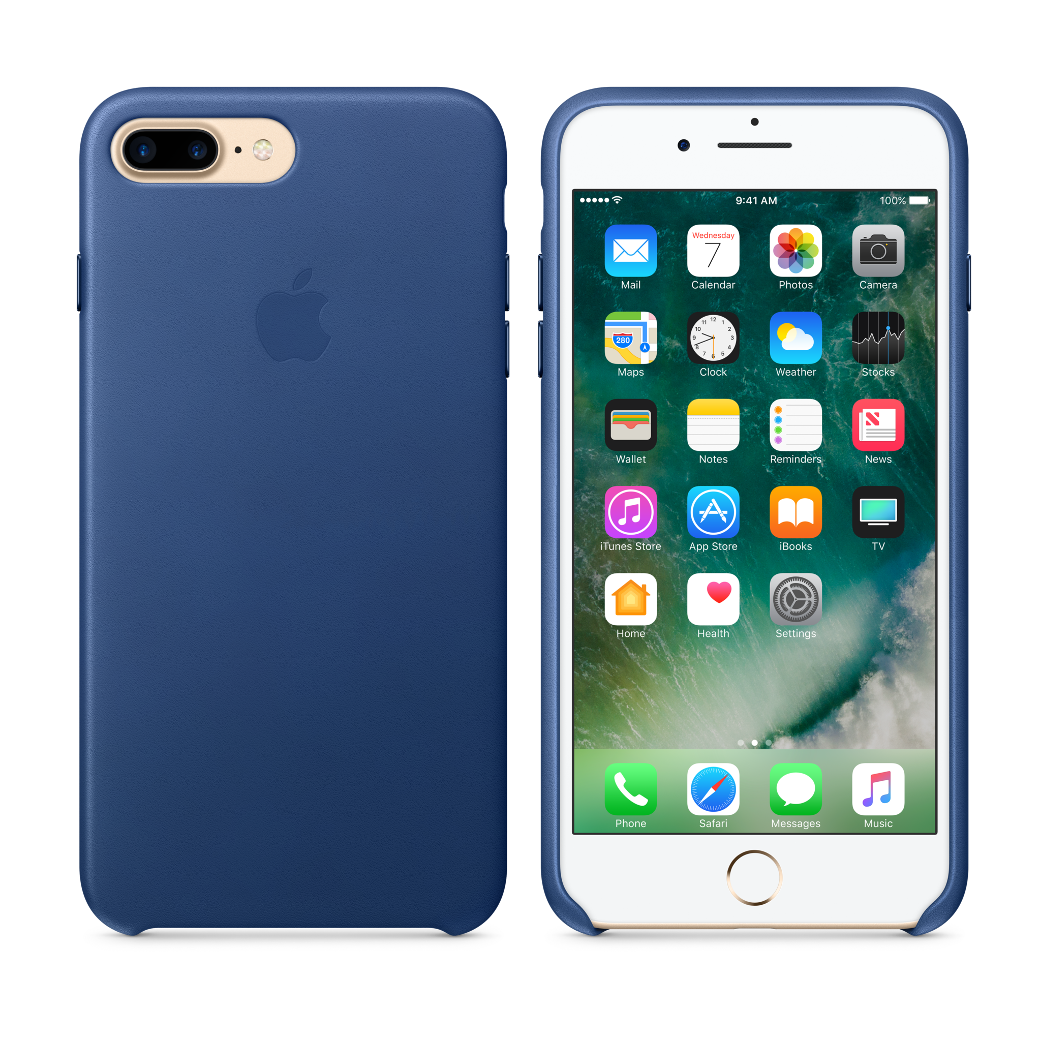 iPhone 7 Plus Leather Case — Sapphire