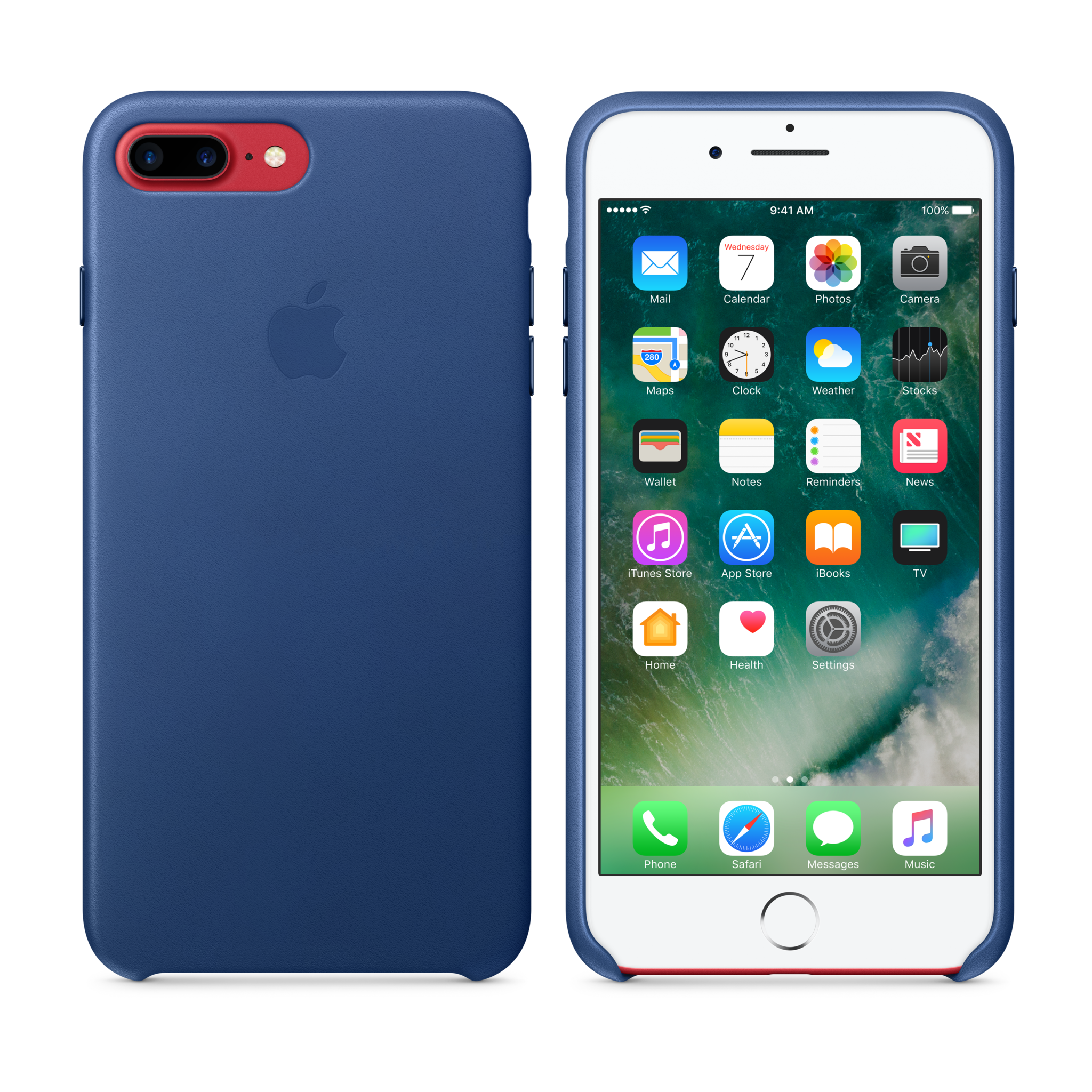 iPhone 7 Plus Leather Case — Sapphire