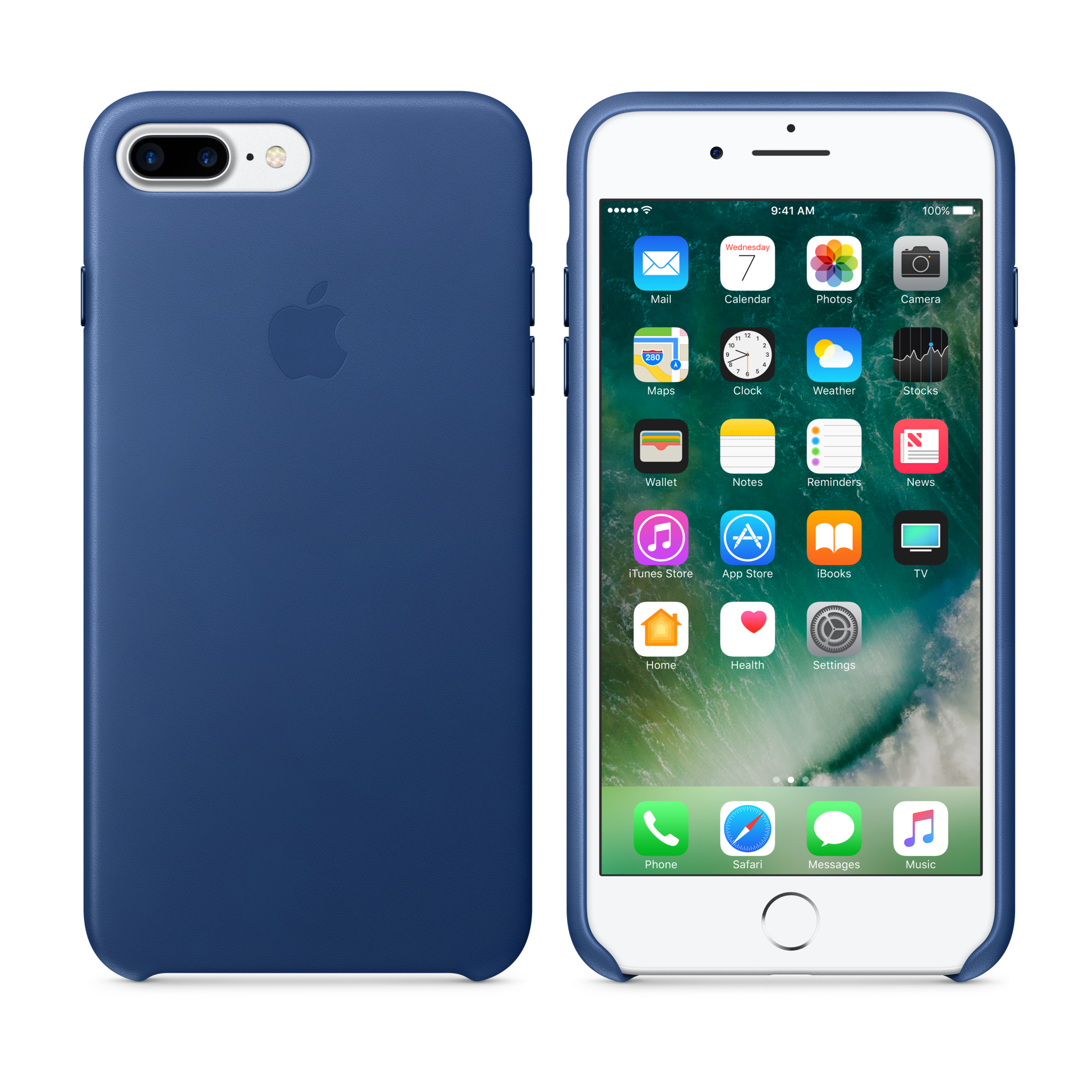 iPhone 7 Plus Leather Case — Sapphire