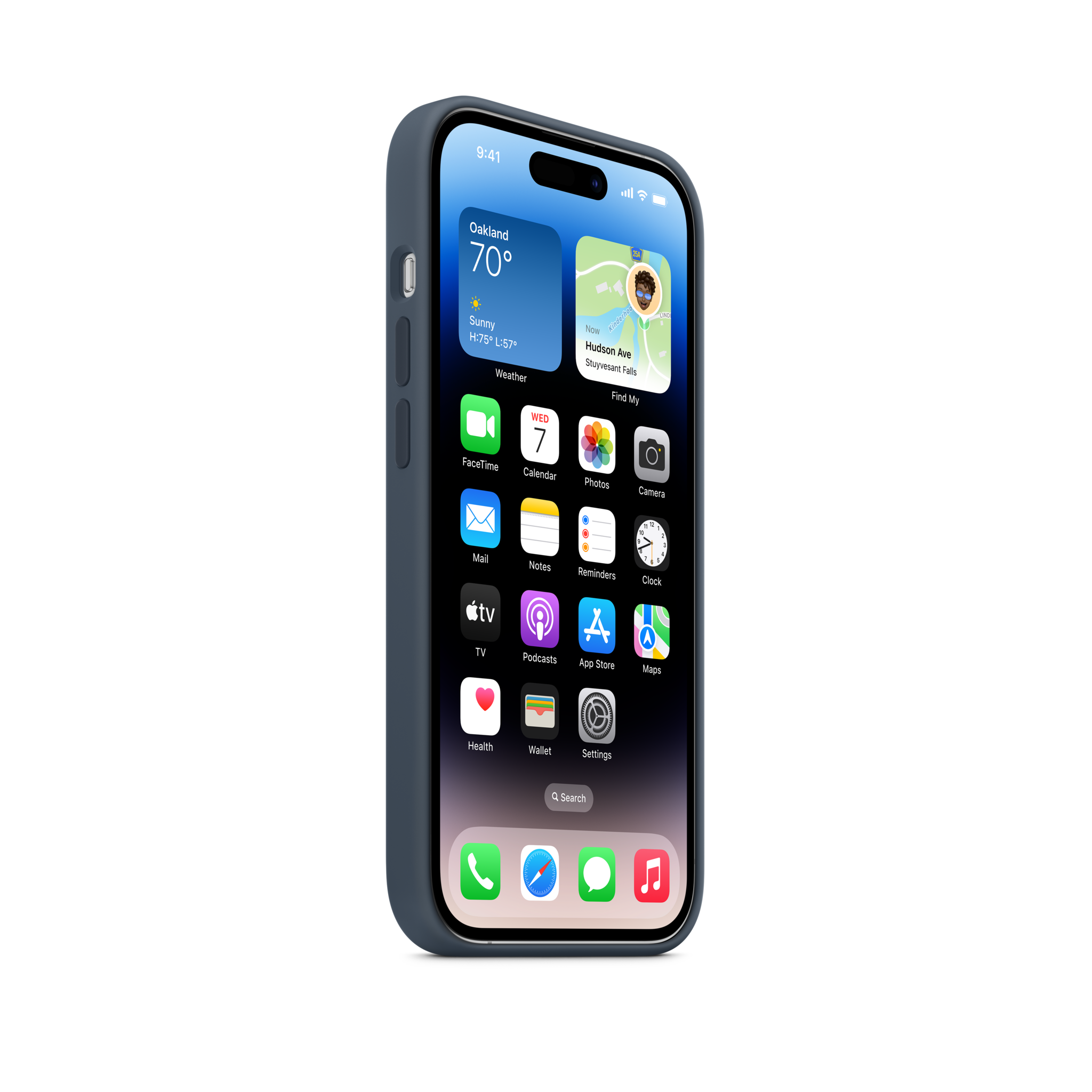iPhone 14 Pro Silicone Case with MagSafe — Storm Blue