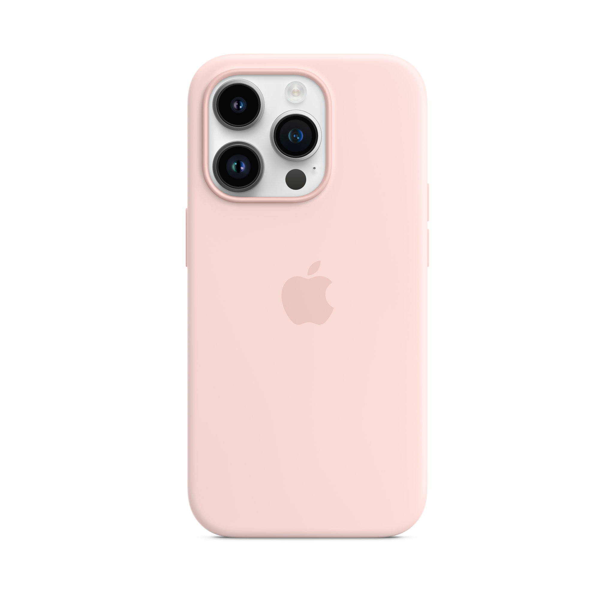 iPhone 14 Pro Silicone Case with MagSafe — Chalk Pink