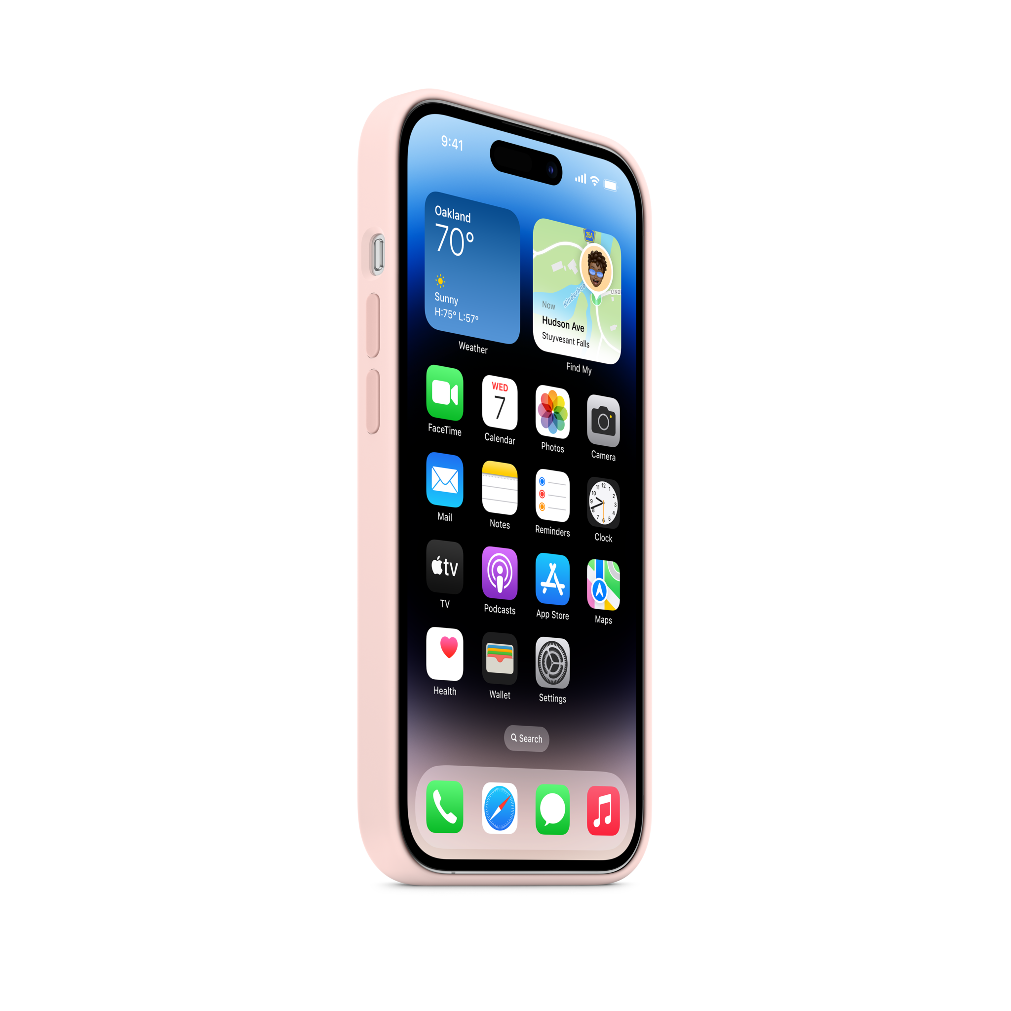 iPhone 14 Pro Silicone Case with MagSafe — Chalk Pink