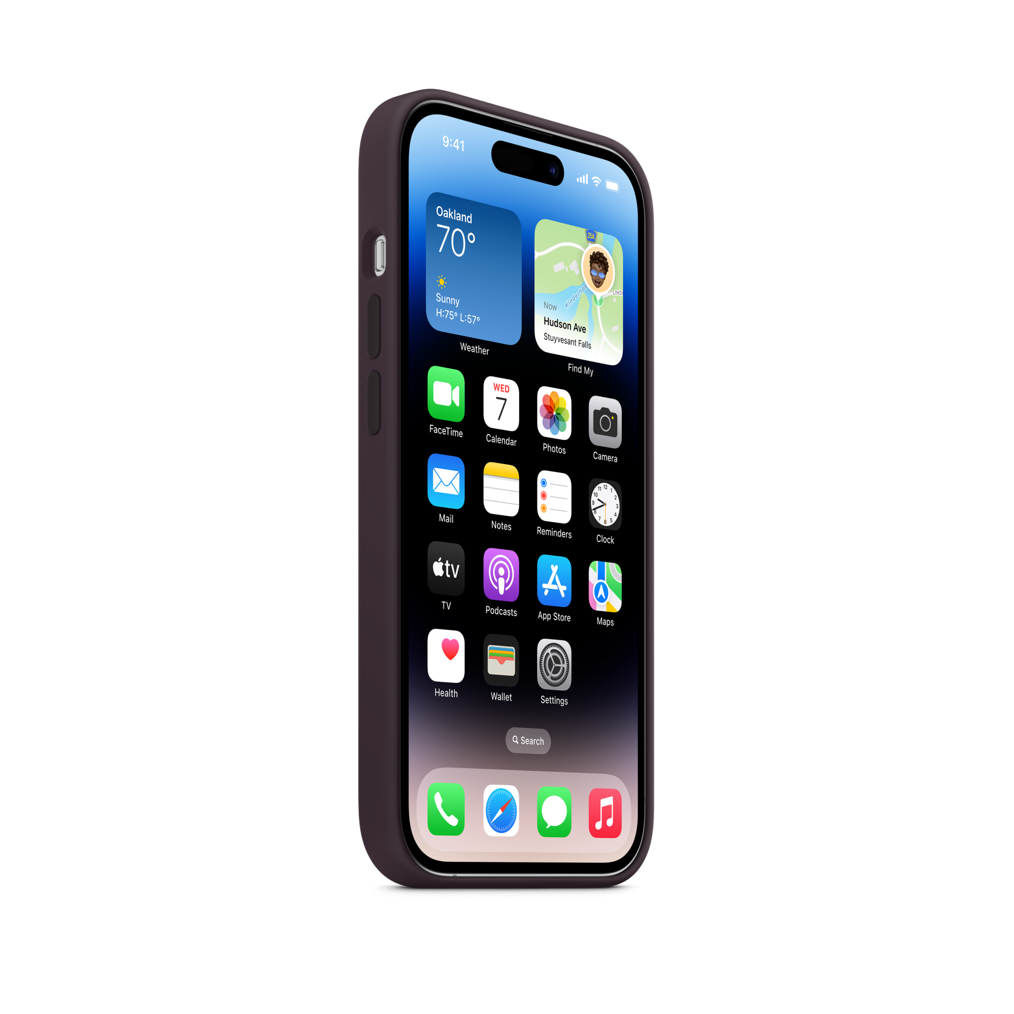 iPhone 14 Pro Silicone Case with MagSafe — Elderberry