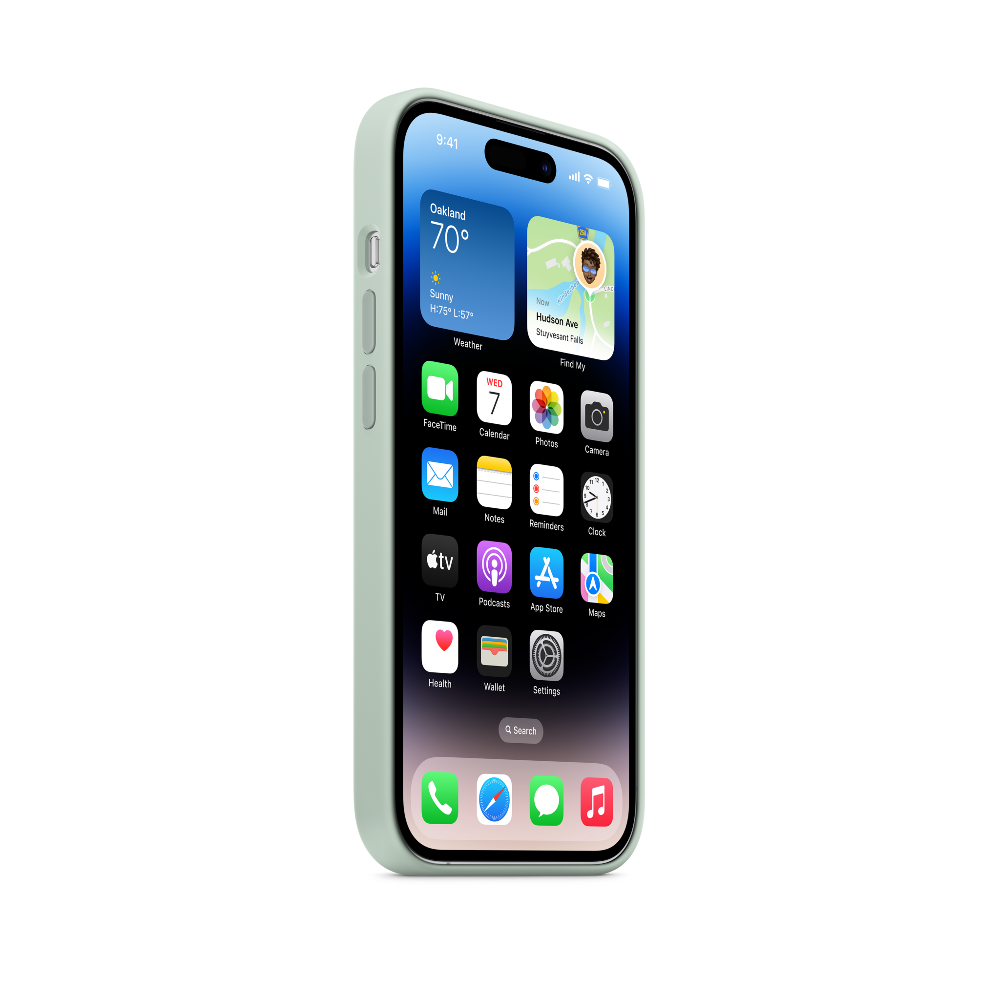 iPhone 14 Pro Silicone Case with MagSafe — Succulent