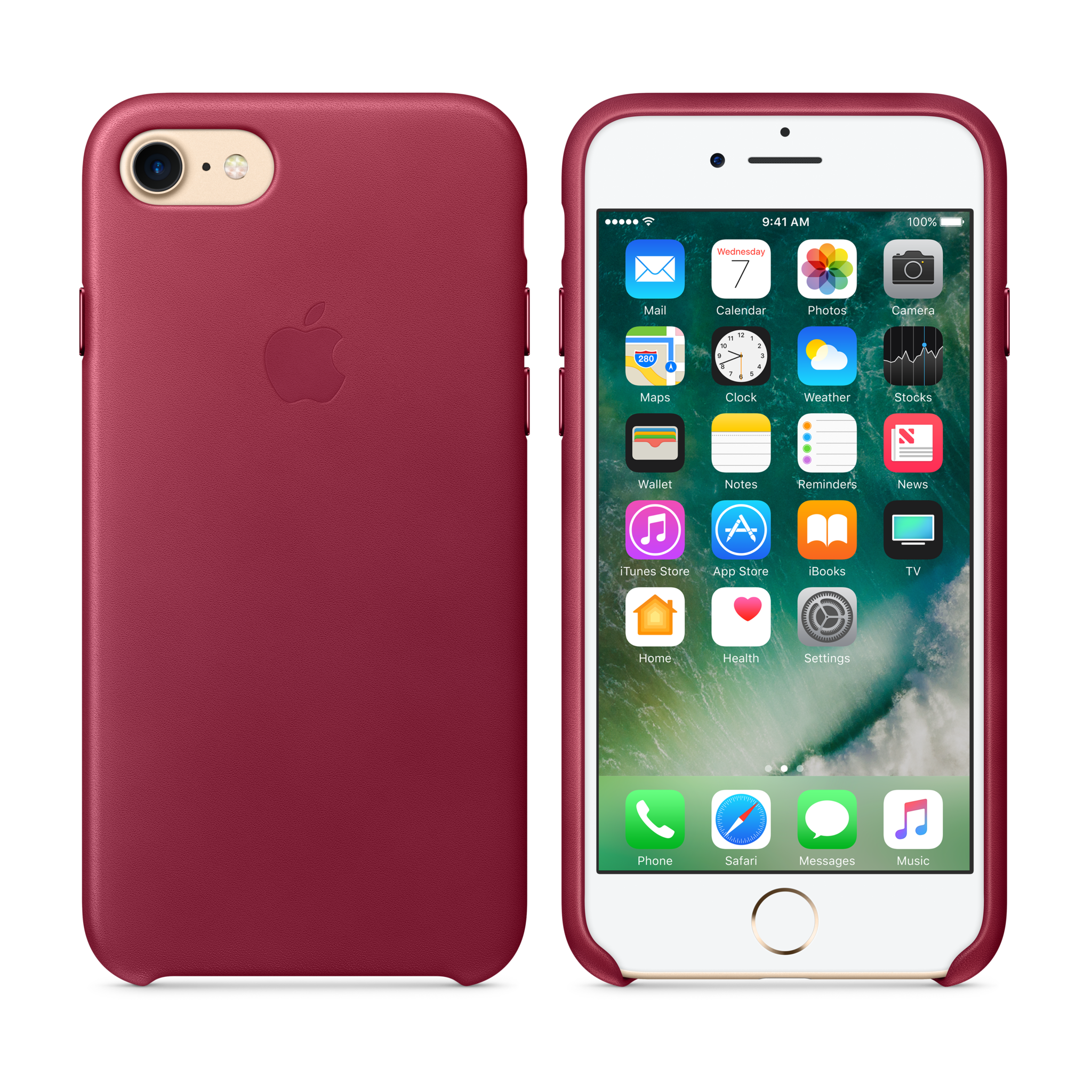 iPhone 7 Leather Case — Berry