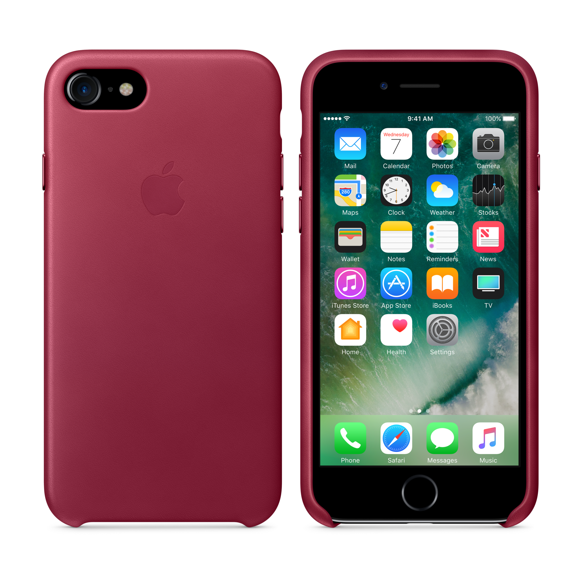 iPhone 7 Leather Case — Berry