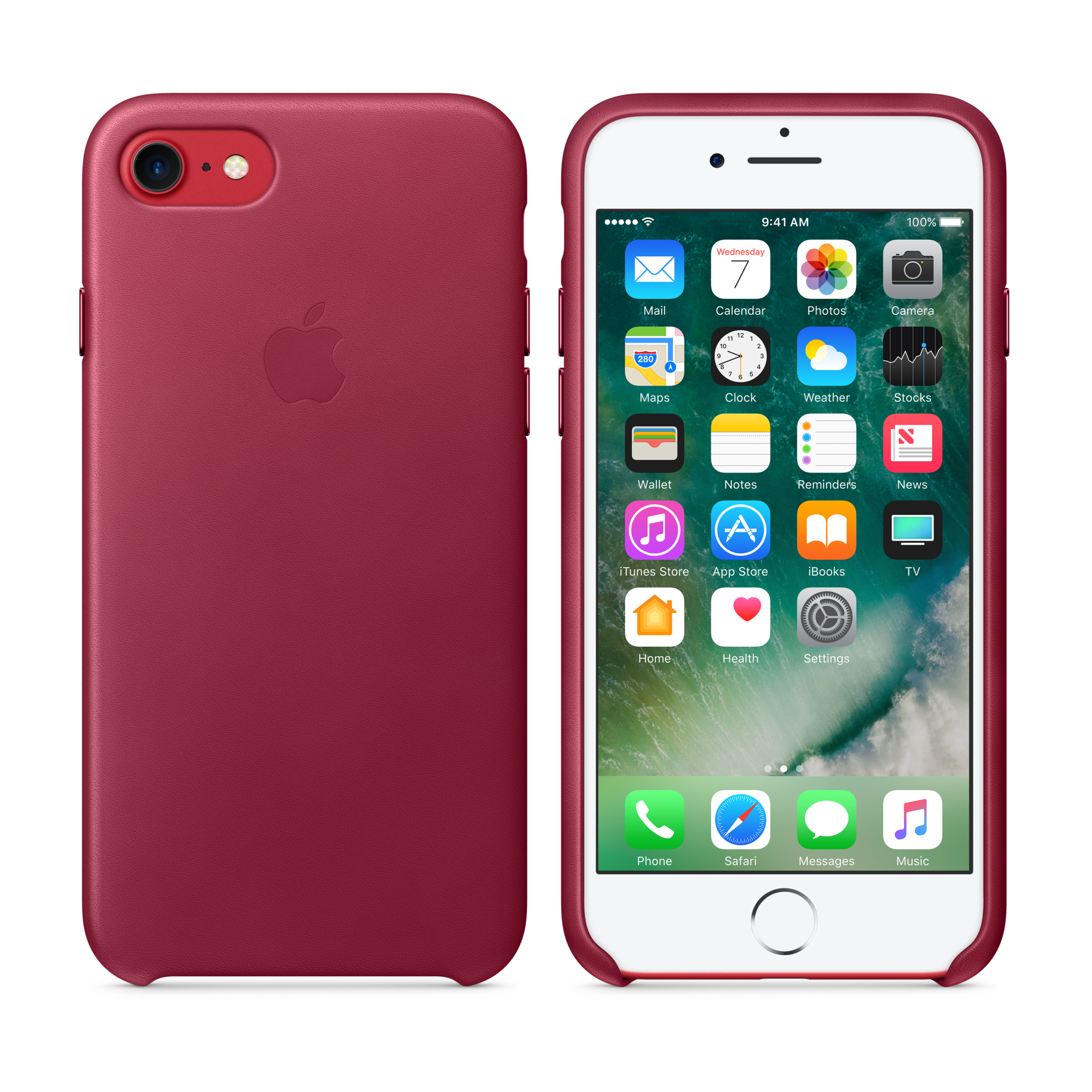 iPhone 7 Leather Case — Berry