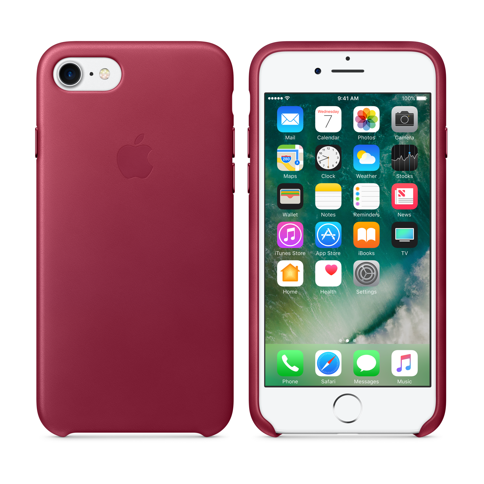 iPhone 7 Leather Case — Berry