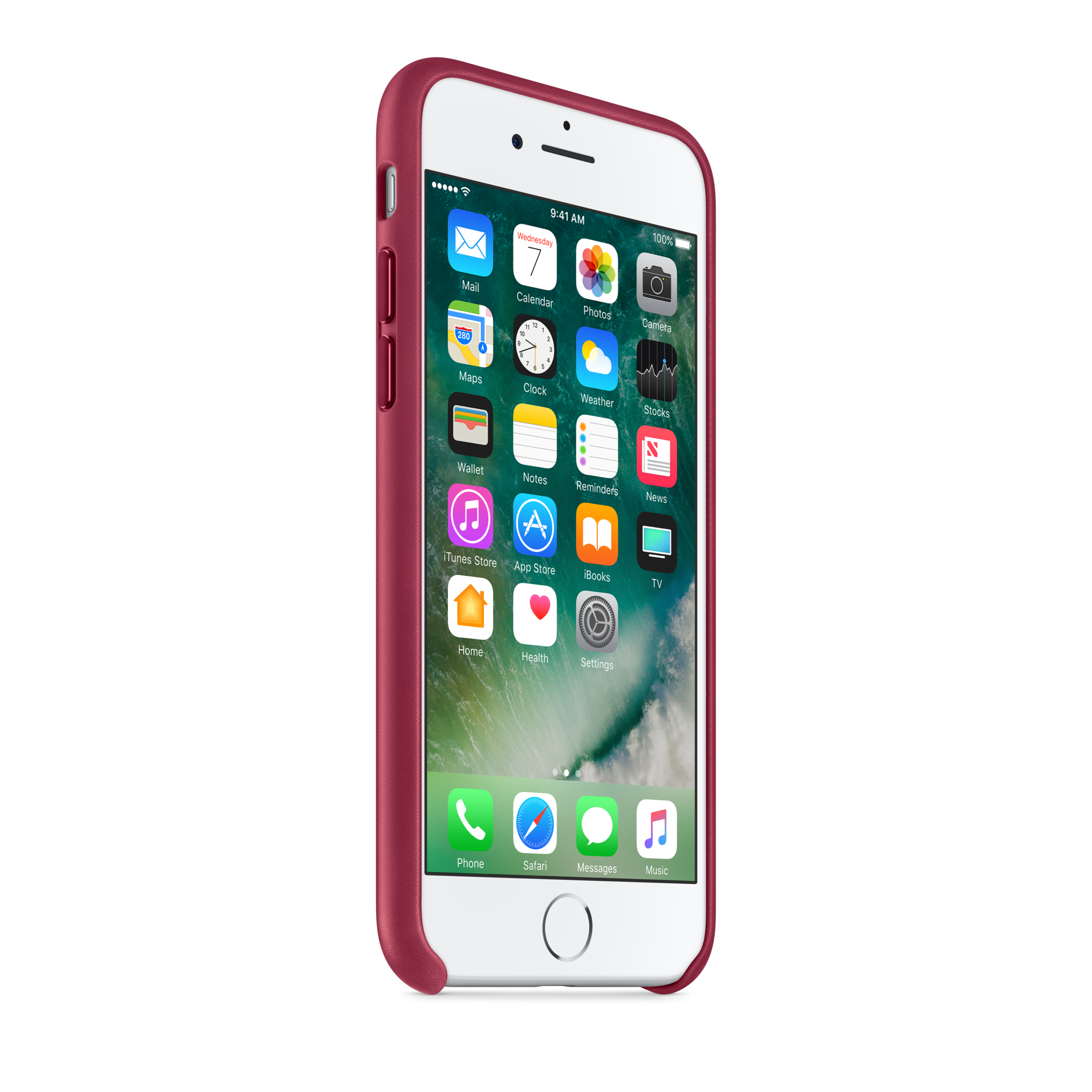 iPhone 7 Leather Case — Berry