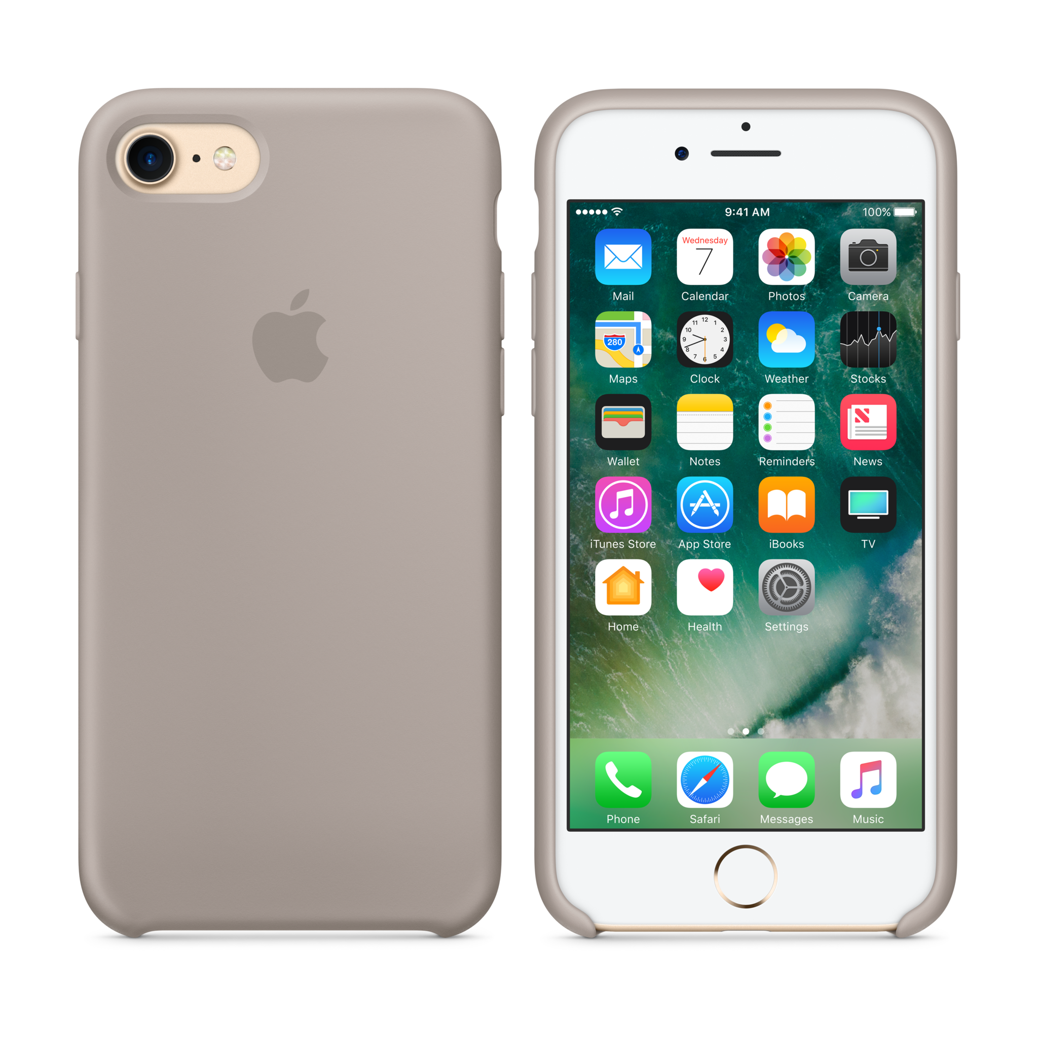 iPhone 7 Silicone Case — Pebble