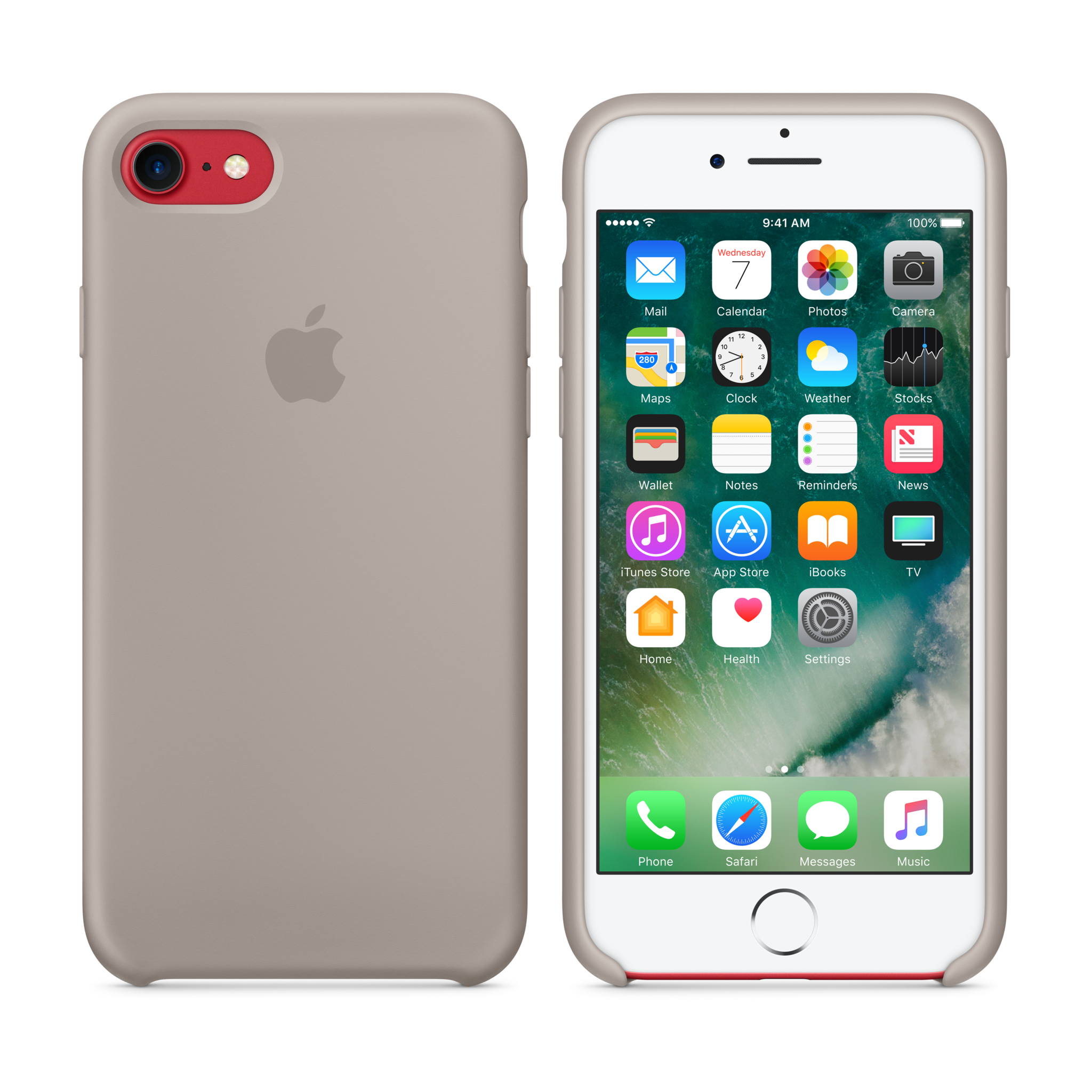 iPhone 7 Silicone Case — Pebble