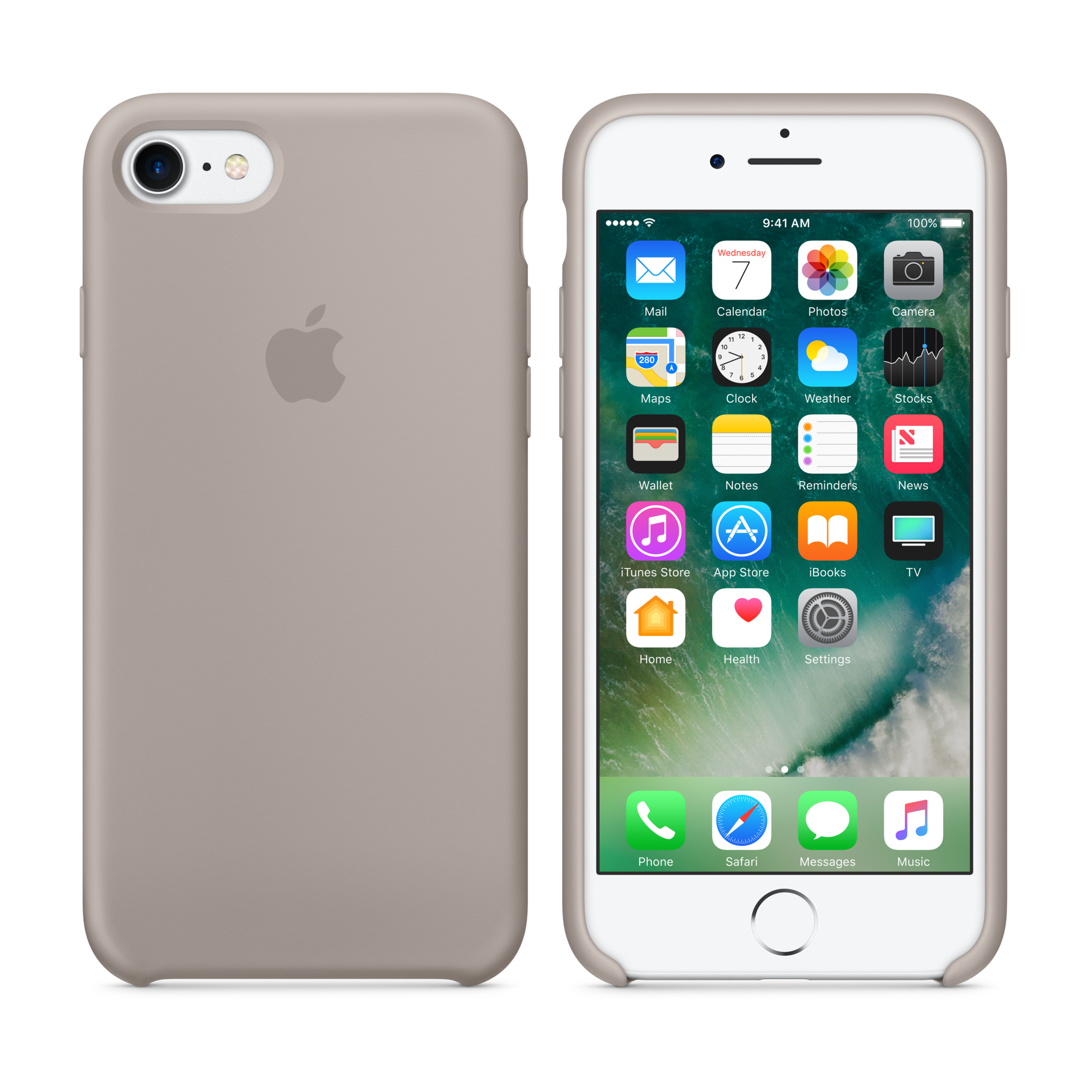 iPhone 7 Silicone Case — Pebble