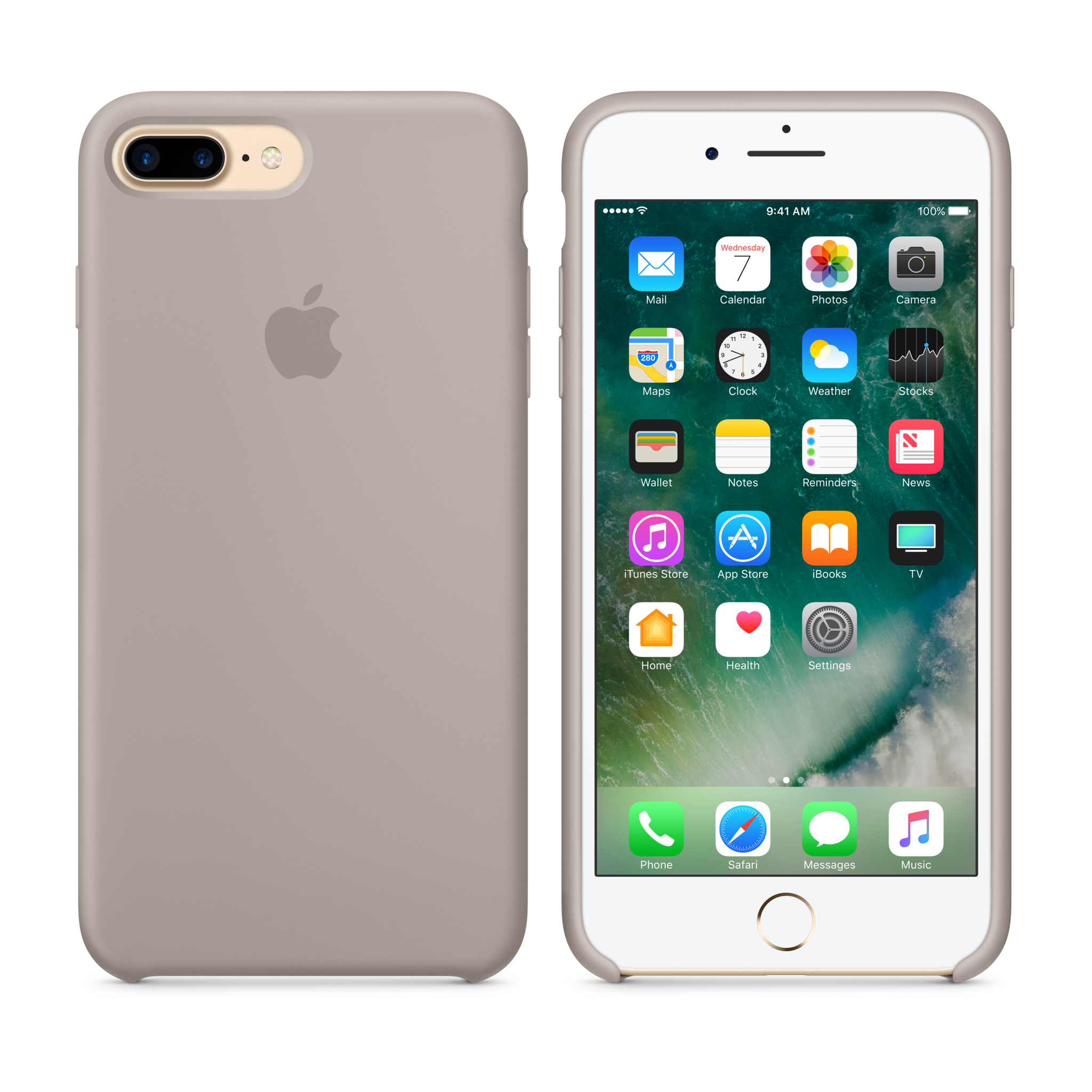 iPhone 7 Plus Silicone Case — Pebble