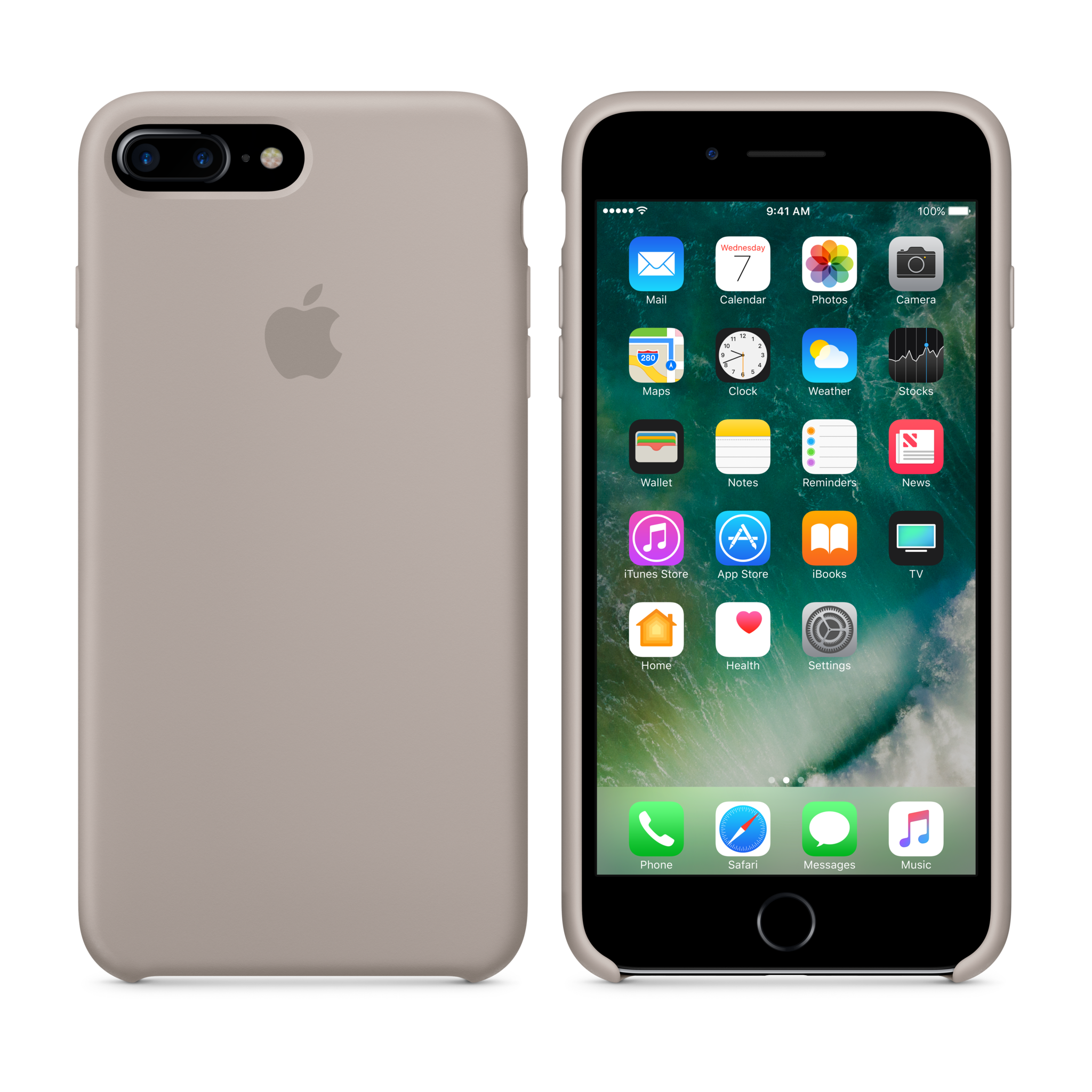 iPhone 7 Plus Silicone Case — Pebble