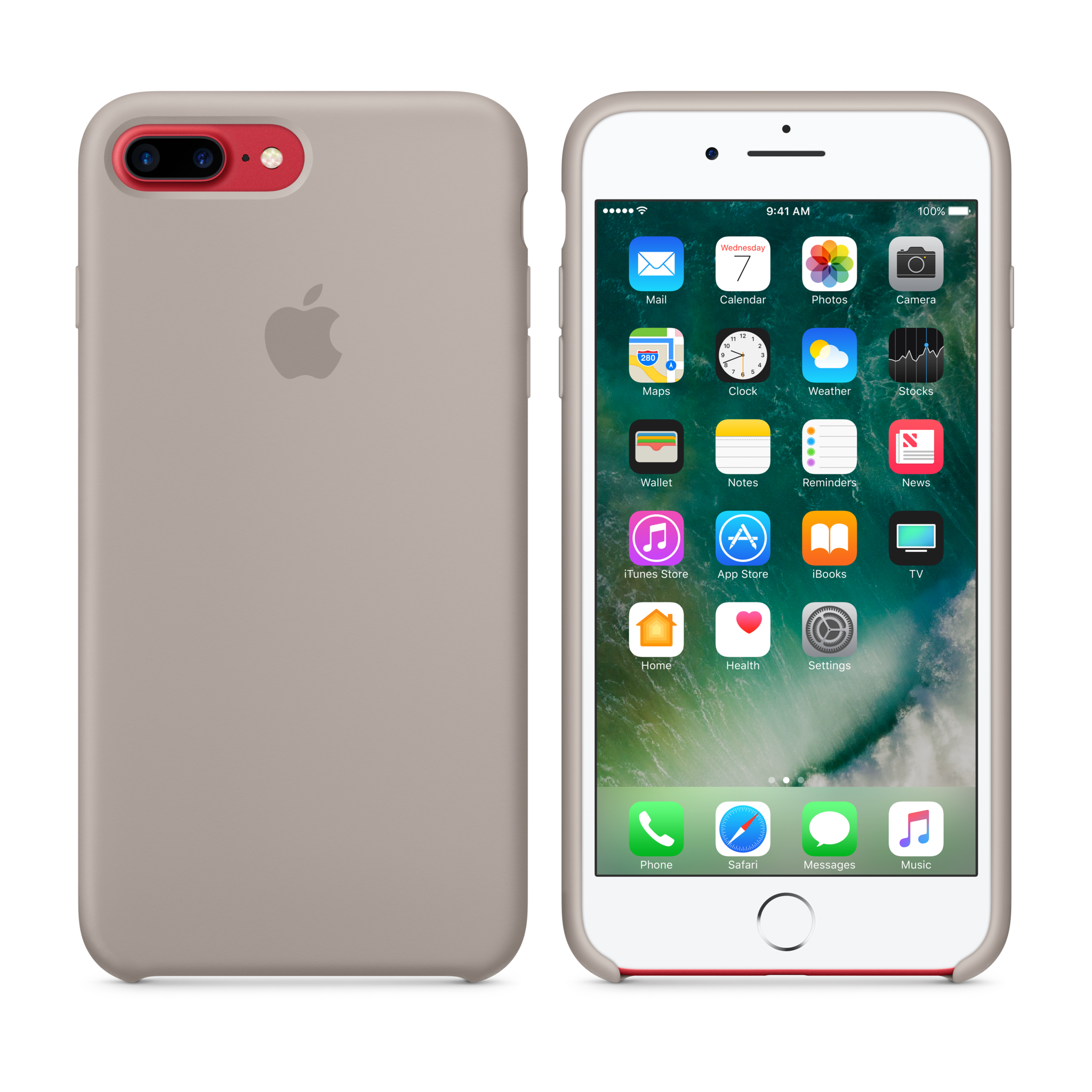iPhone 7 Plus Silicone Case — Pebble