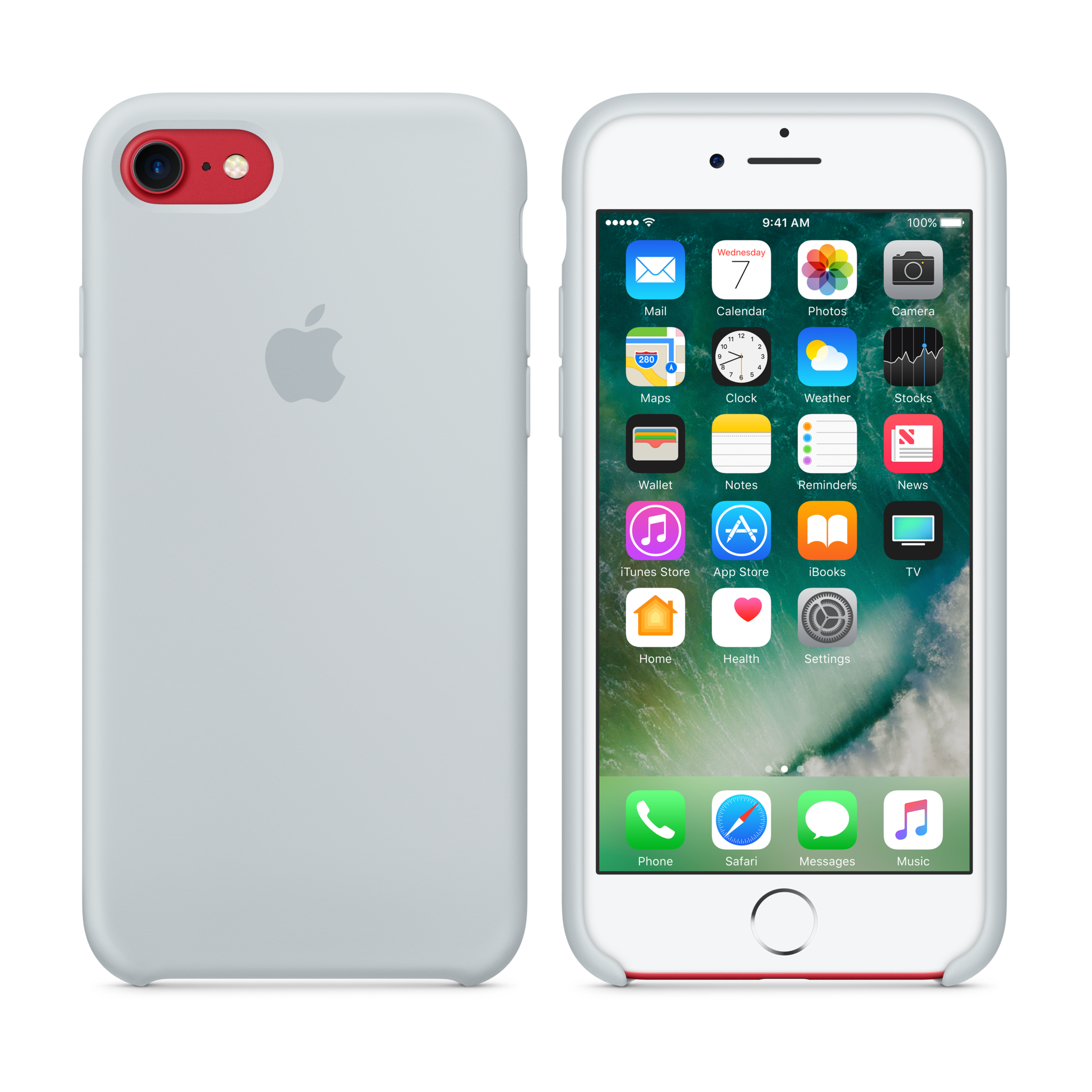 iPhone 7 Silicone Case — Mist Blue