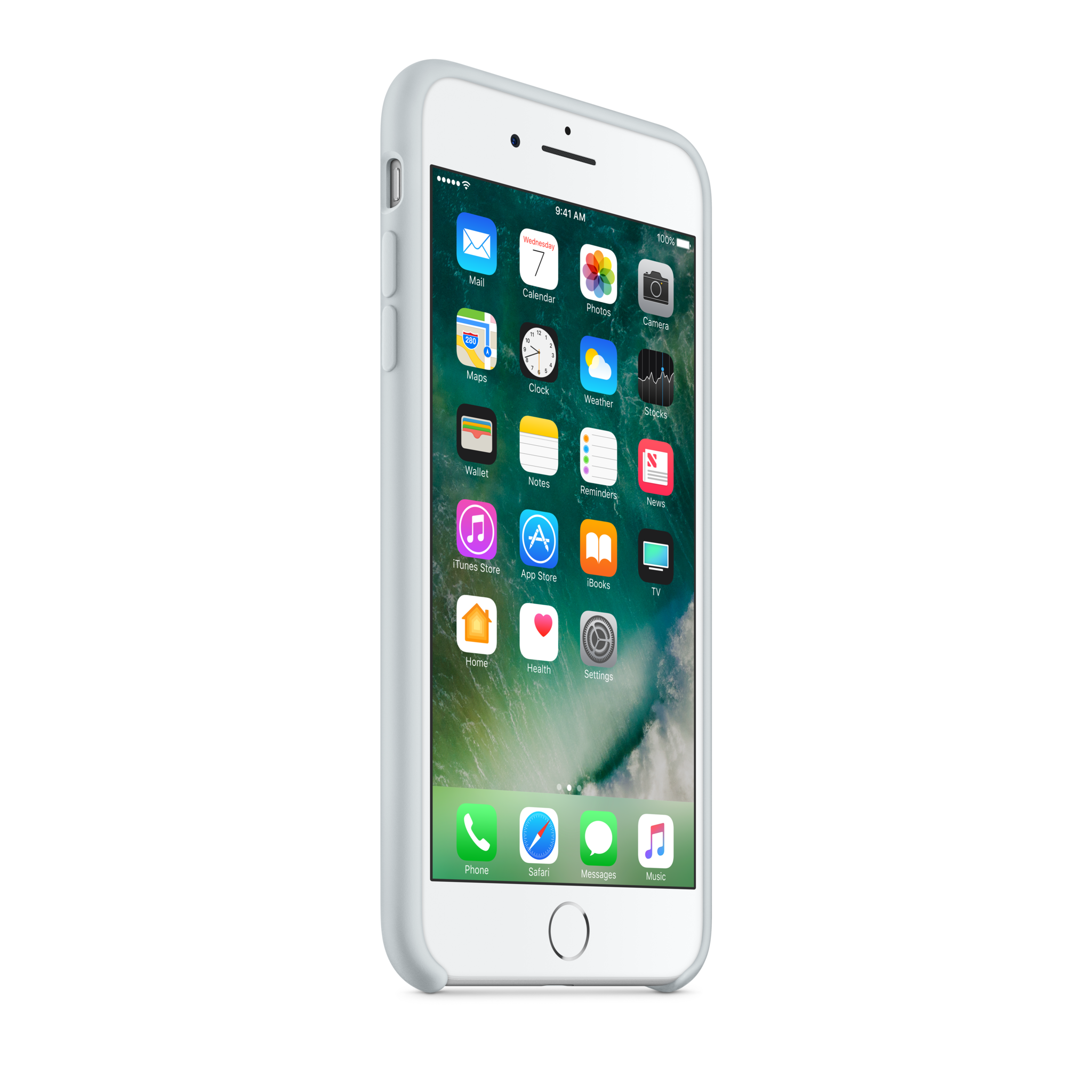 iPhone 7 Plus Silicone Case — Mist Blue