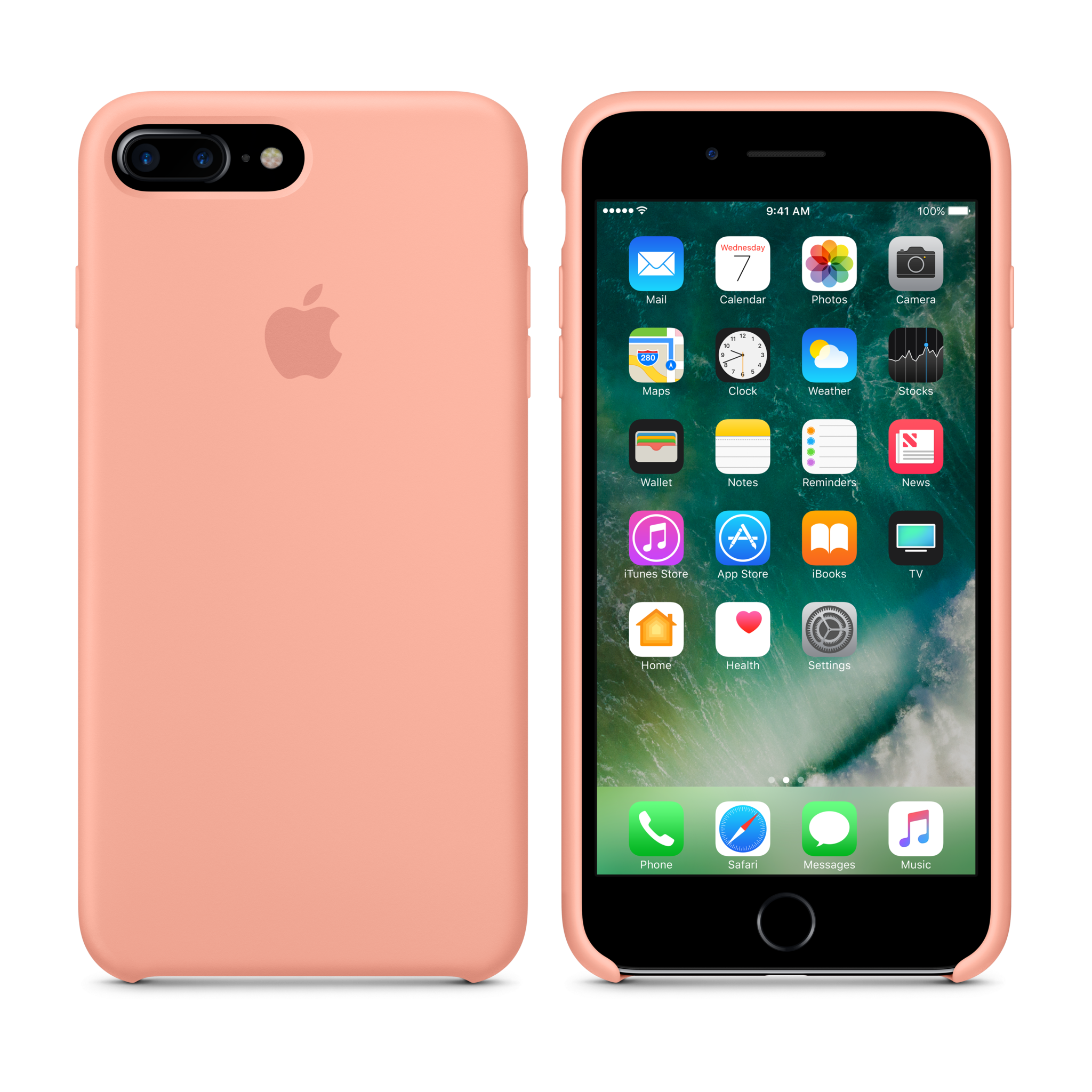 iPhone 7 Plus Silicone Case — Flamingo