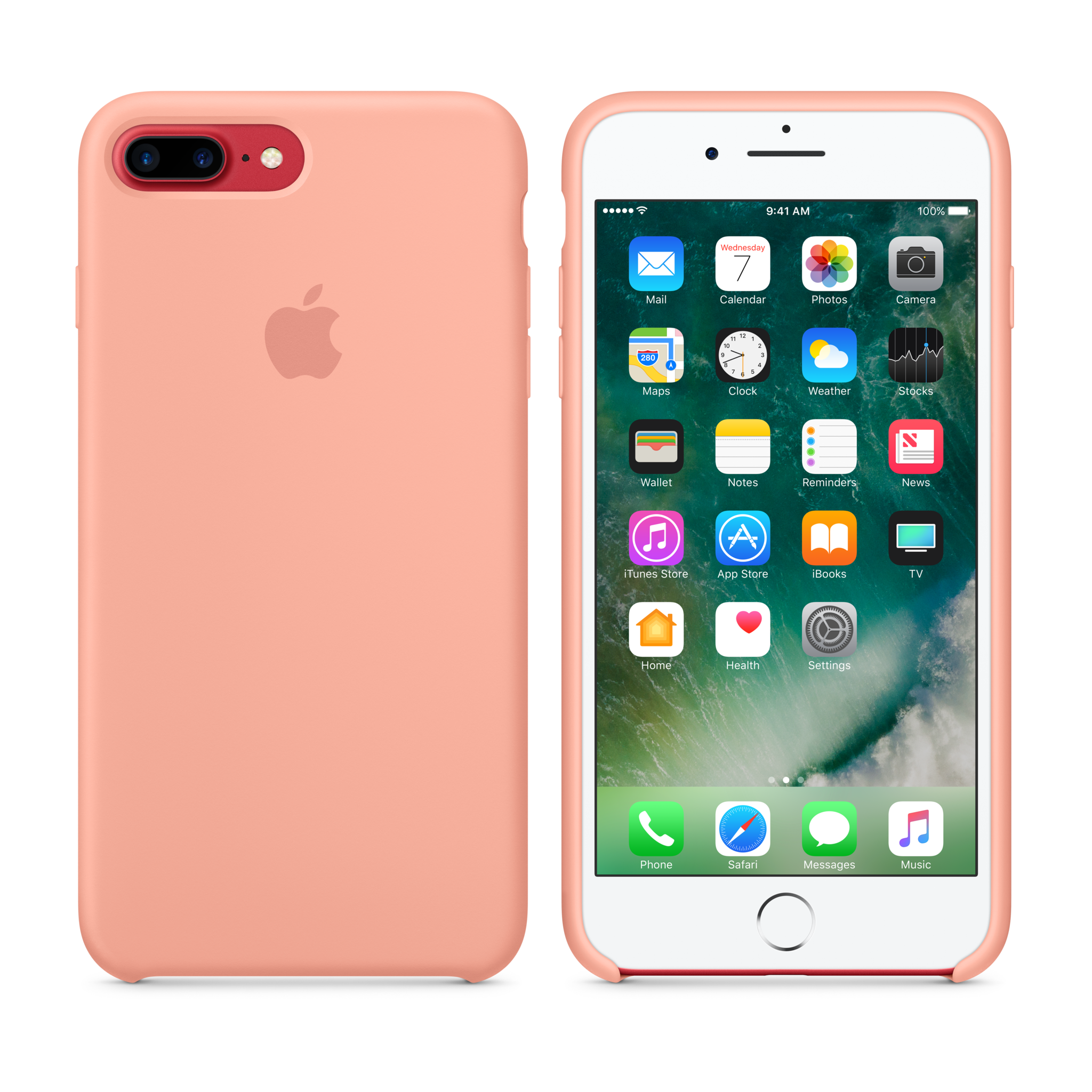 iPhone 7 Plus Silicone Case — Flamingo