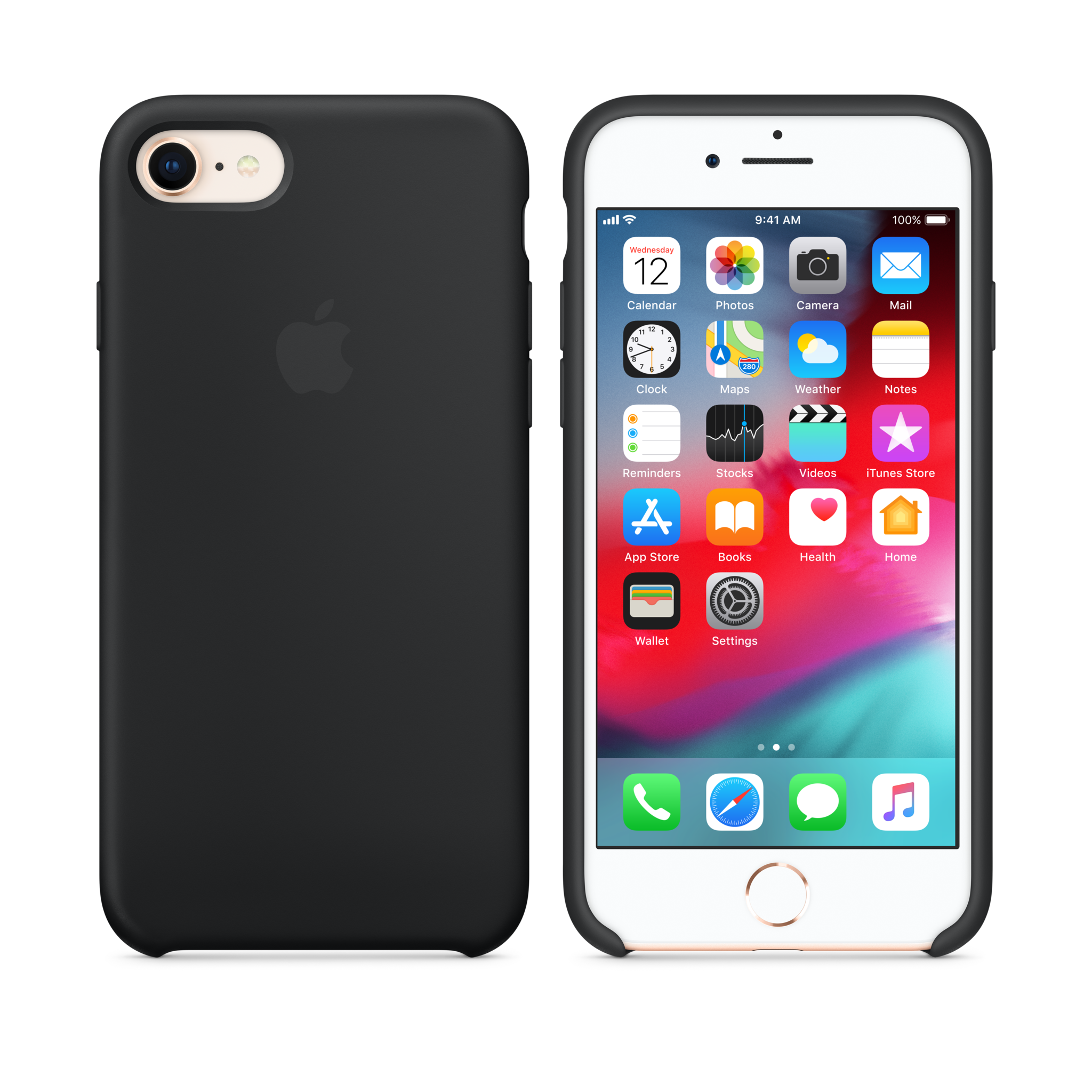 iPhone 8 / 7 Silicone Case — Black