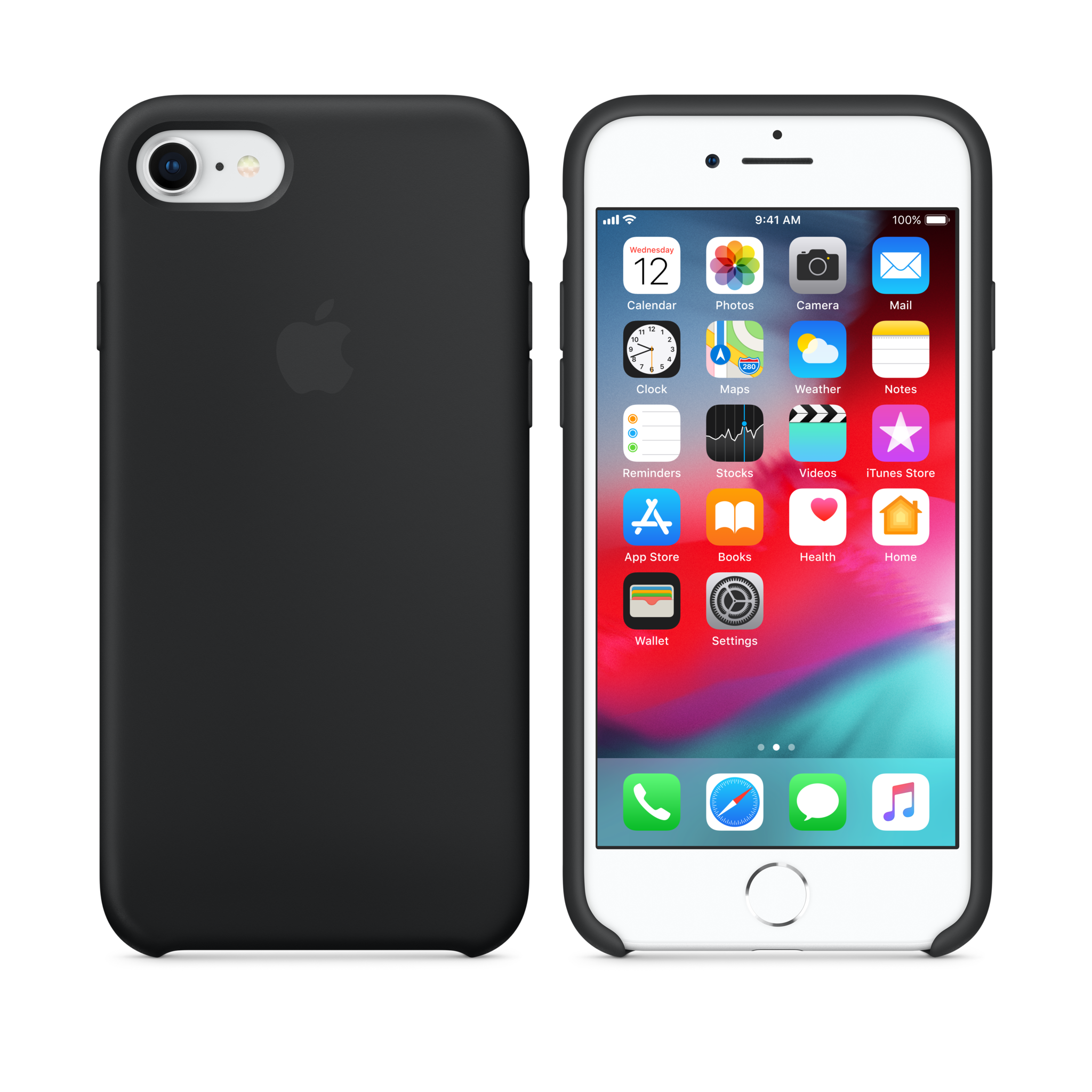 iPhone 8 / 7 Silicone Case — Black