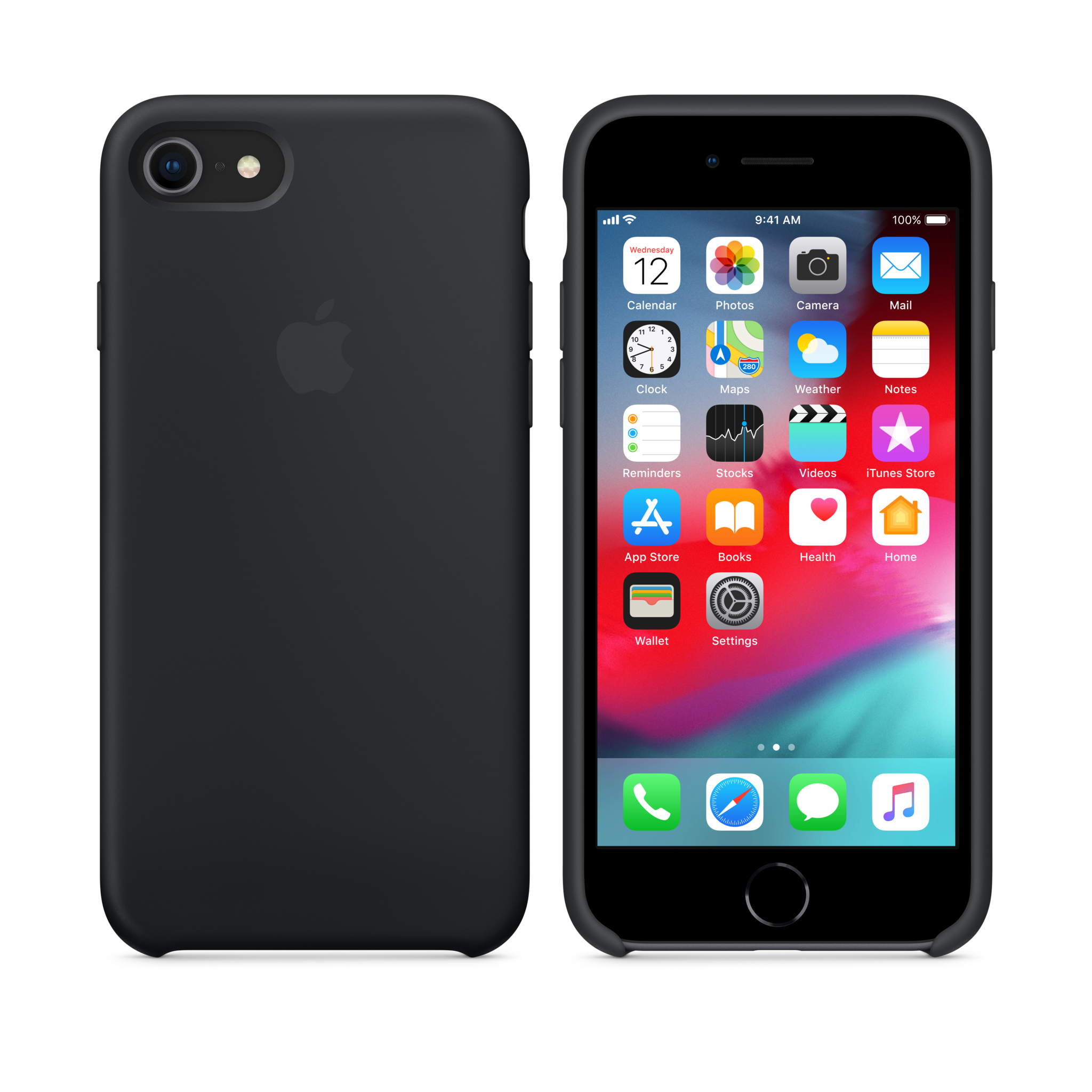 iPhone 8 / 7 Silicone Case — Black