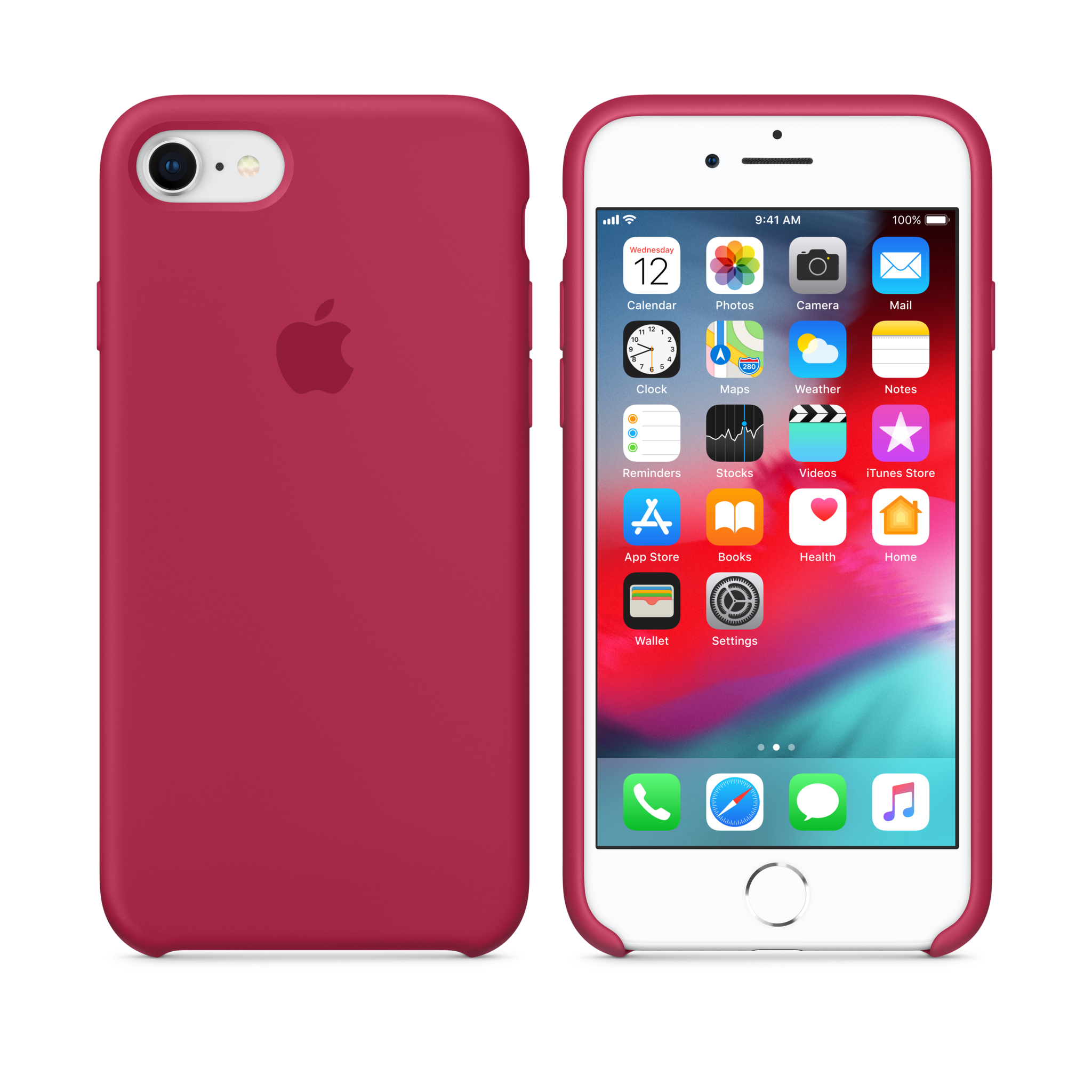 iPhone 8 / 7 Silicone Case — Rose Red