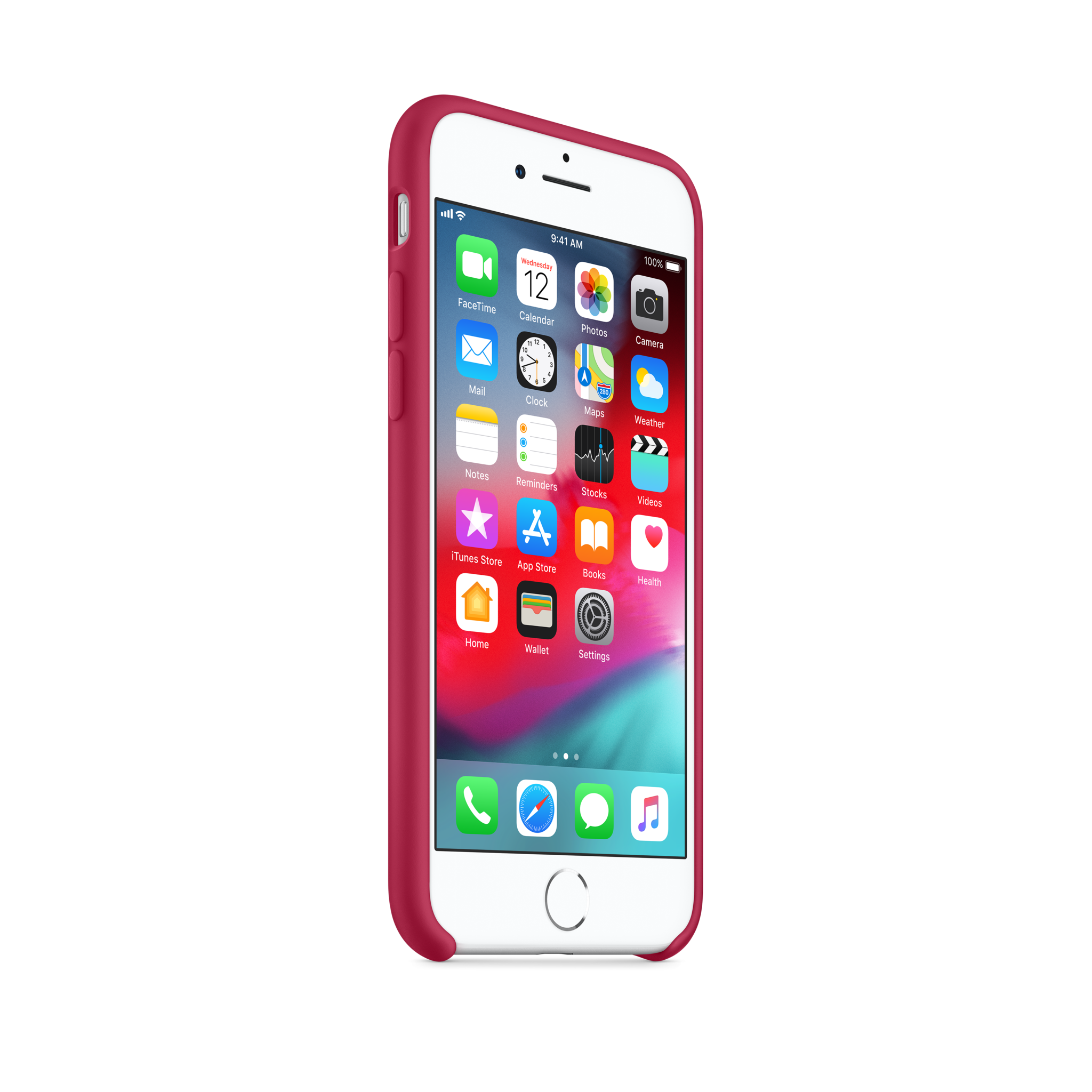 iPhone 8 / 7 Silicone Case — Rose Red