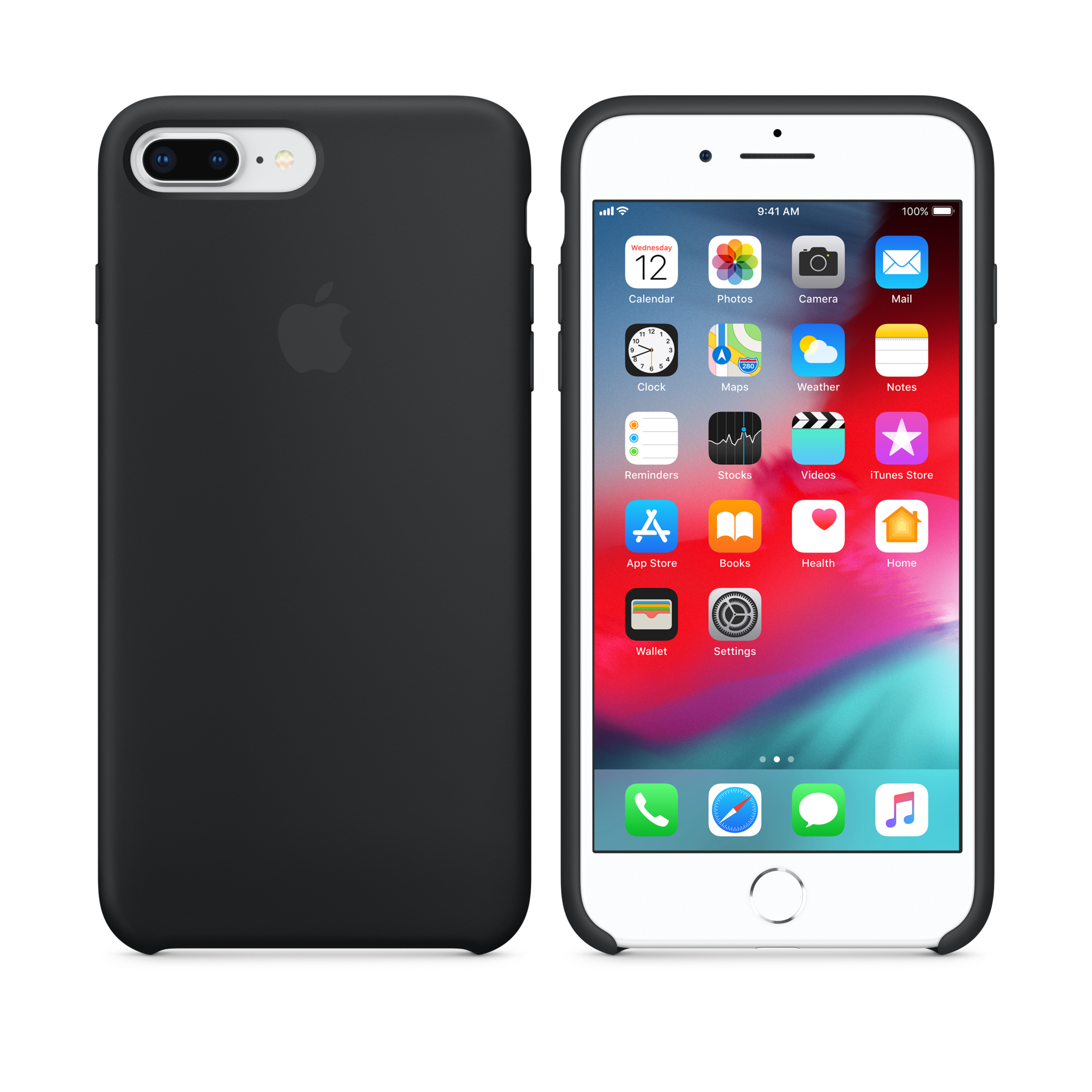 iPhone 8 Plus / 7 Plus Silicone Case — Black