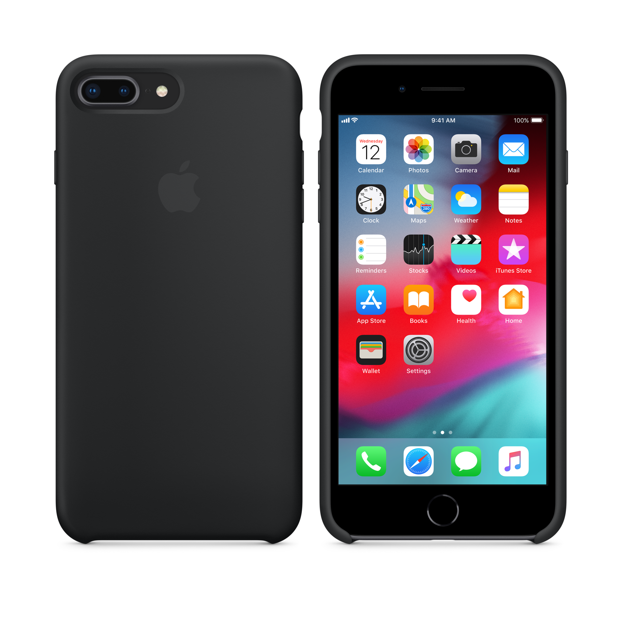 iPhone 8 Plus / 7 Plus Silicone Case — Black