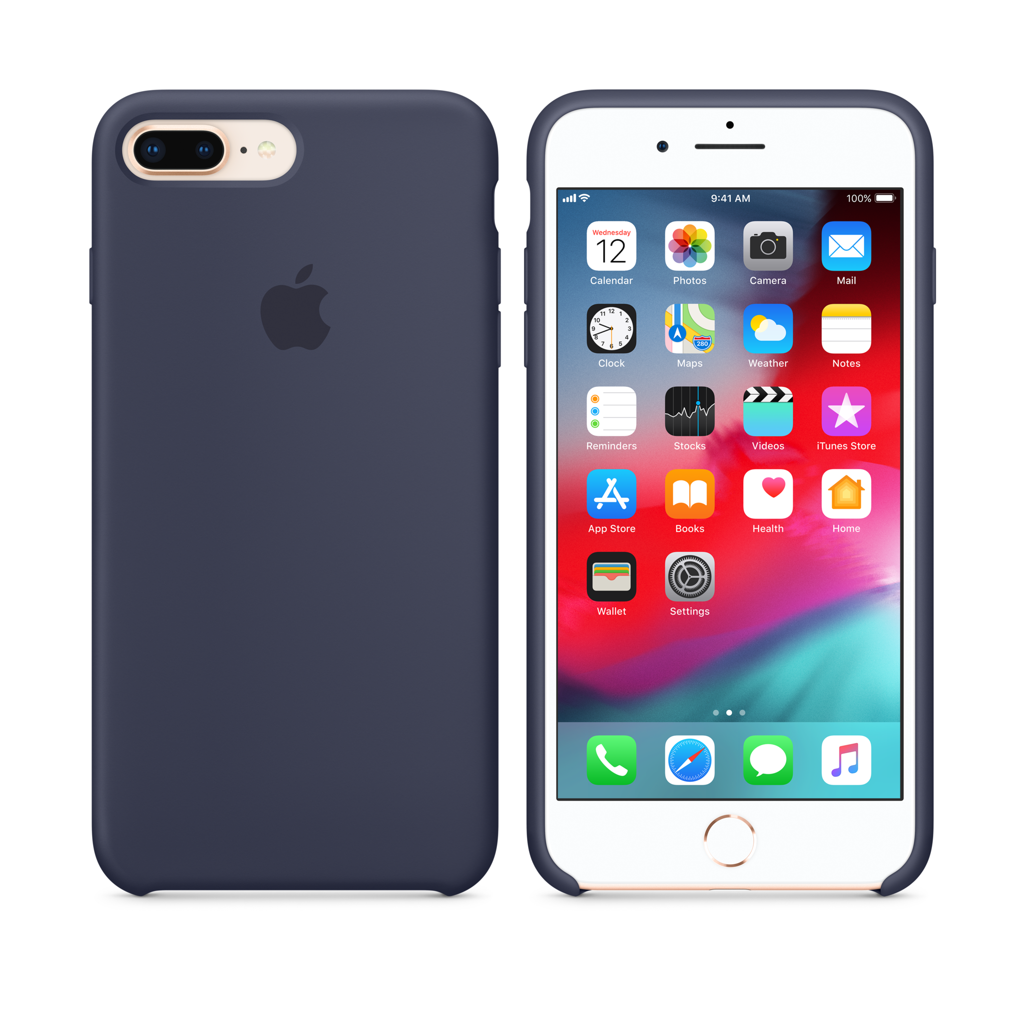 iPhone 8 Plus / 7 Plus Silicone Case — Midnight Blue