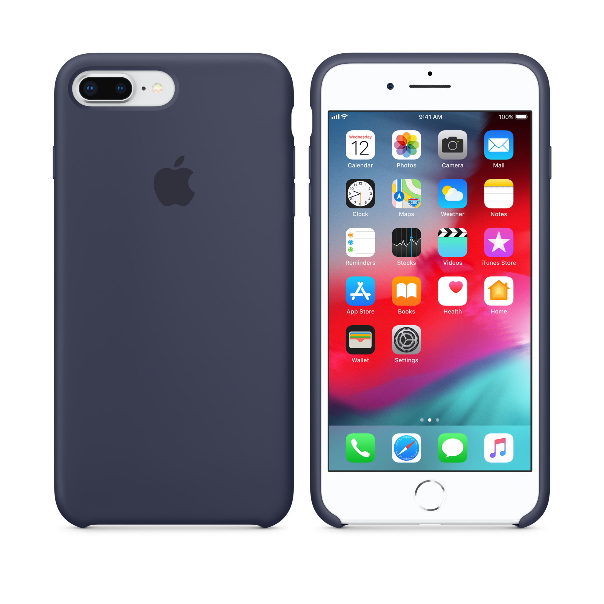 iPhone 8 Plus / 7 Plus Silicone Case — Midnight Blue