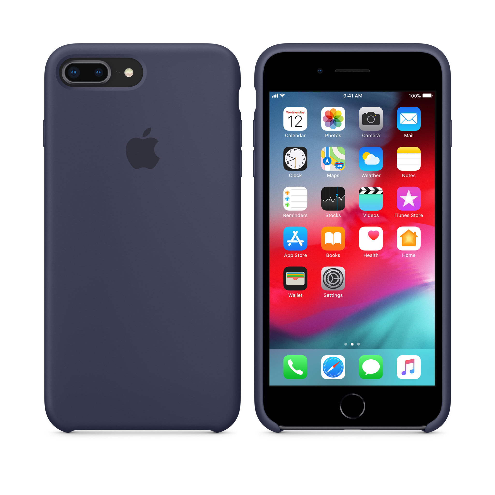 iPhone 8 Plus / 7 Plus Silicone Case — Midnight Blue