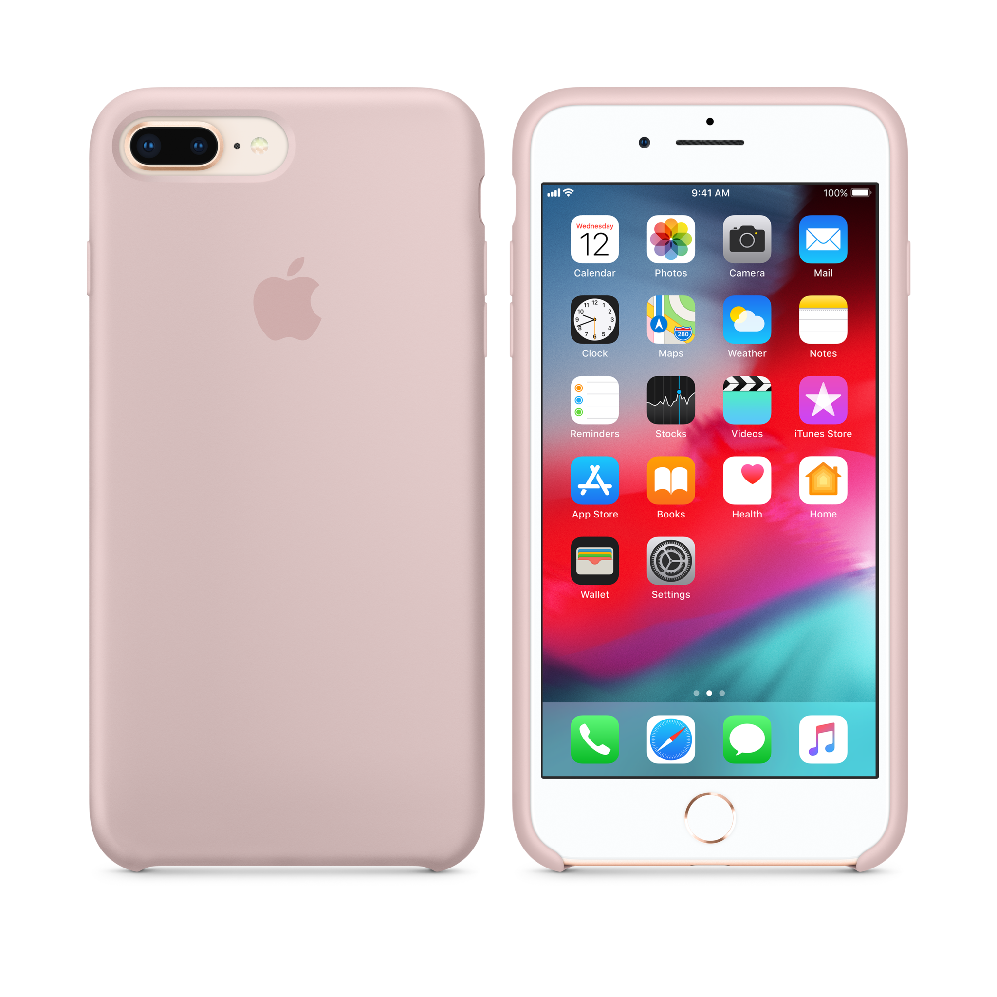 iPhone 8 Plus / 7 Plus Silicone Case — Pink Sand