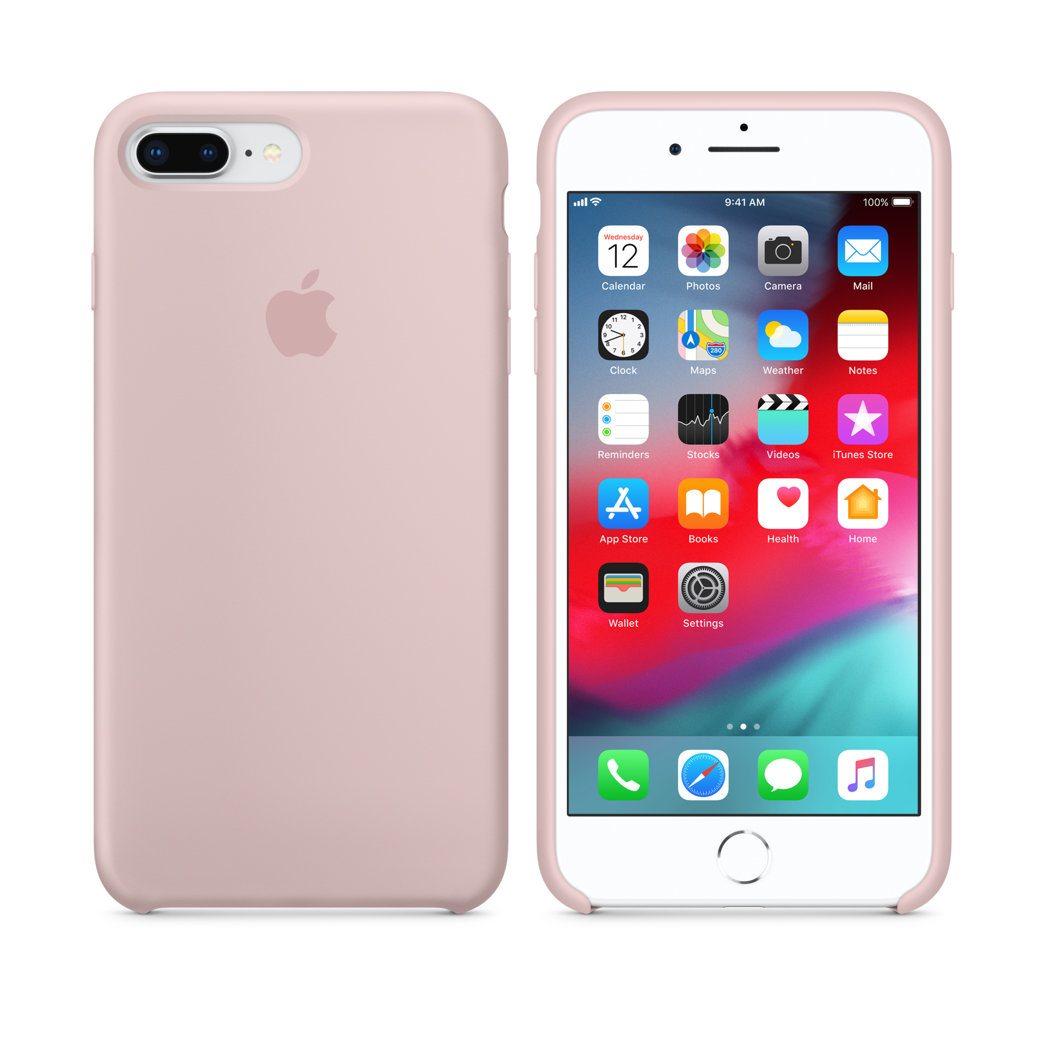 iPhone 8 Plus / 7 Plus Silicone Case — Pink Sand