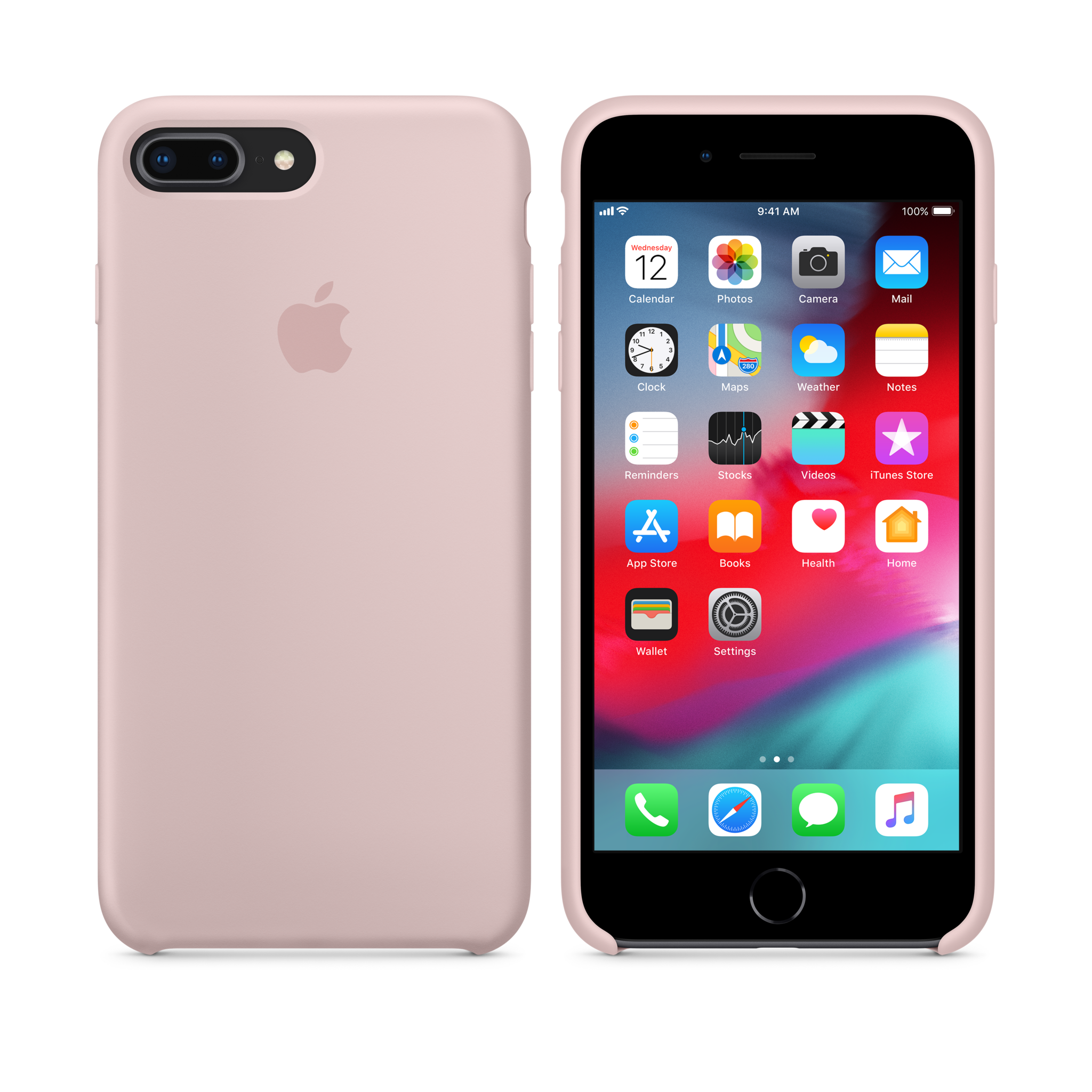 iPhone 8 Plus / 7 Plus Silicone Case — Pink Sand