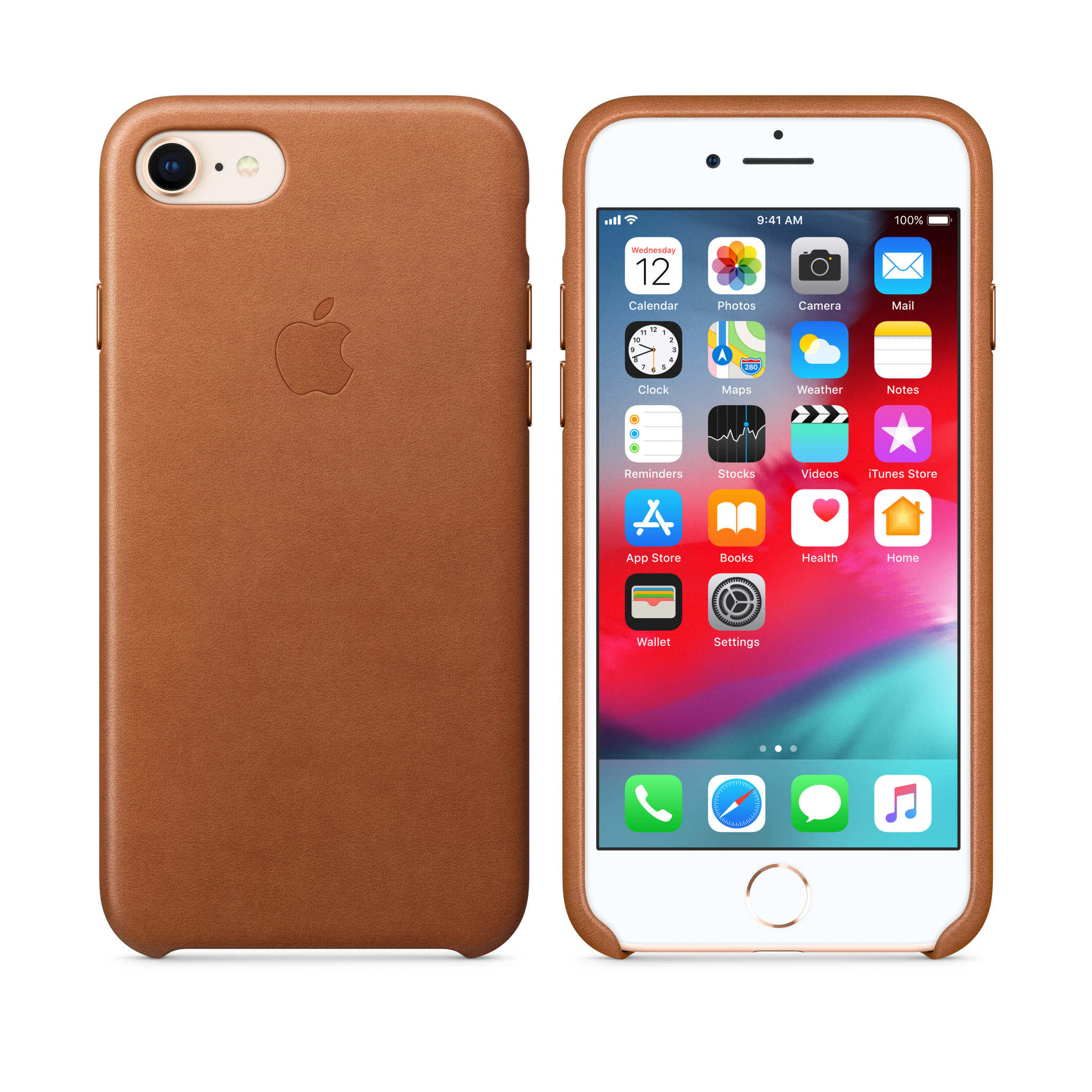iPhone 8 / 7 Leather Case — Saddle Brown