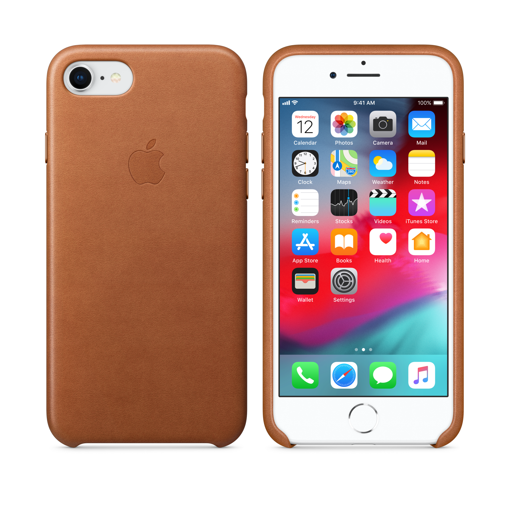 iPhone 8 / 7 Leather Case — Saddle Brown