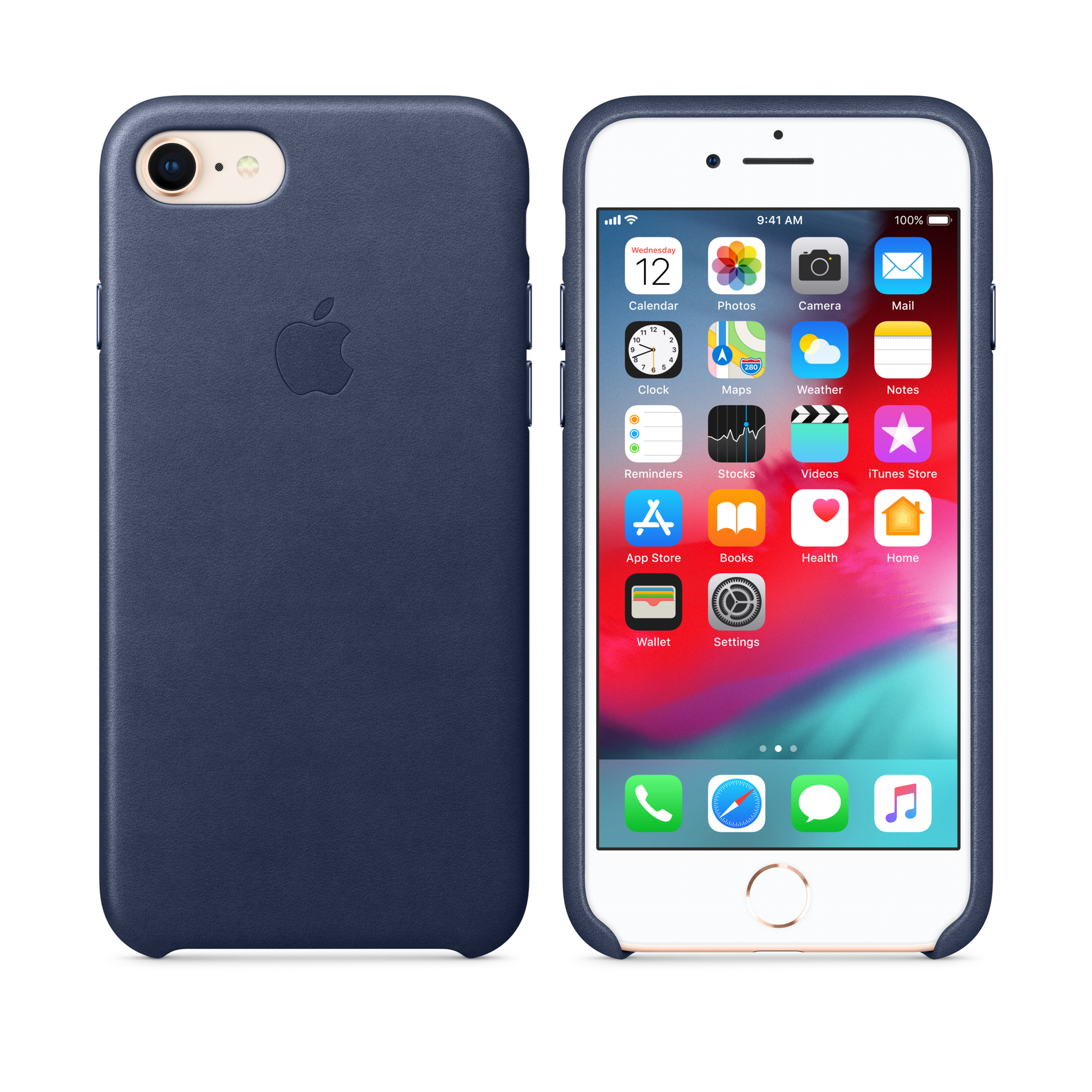 iPhone 8 / 7 Leather Case — Midnight Blue