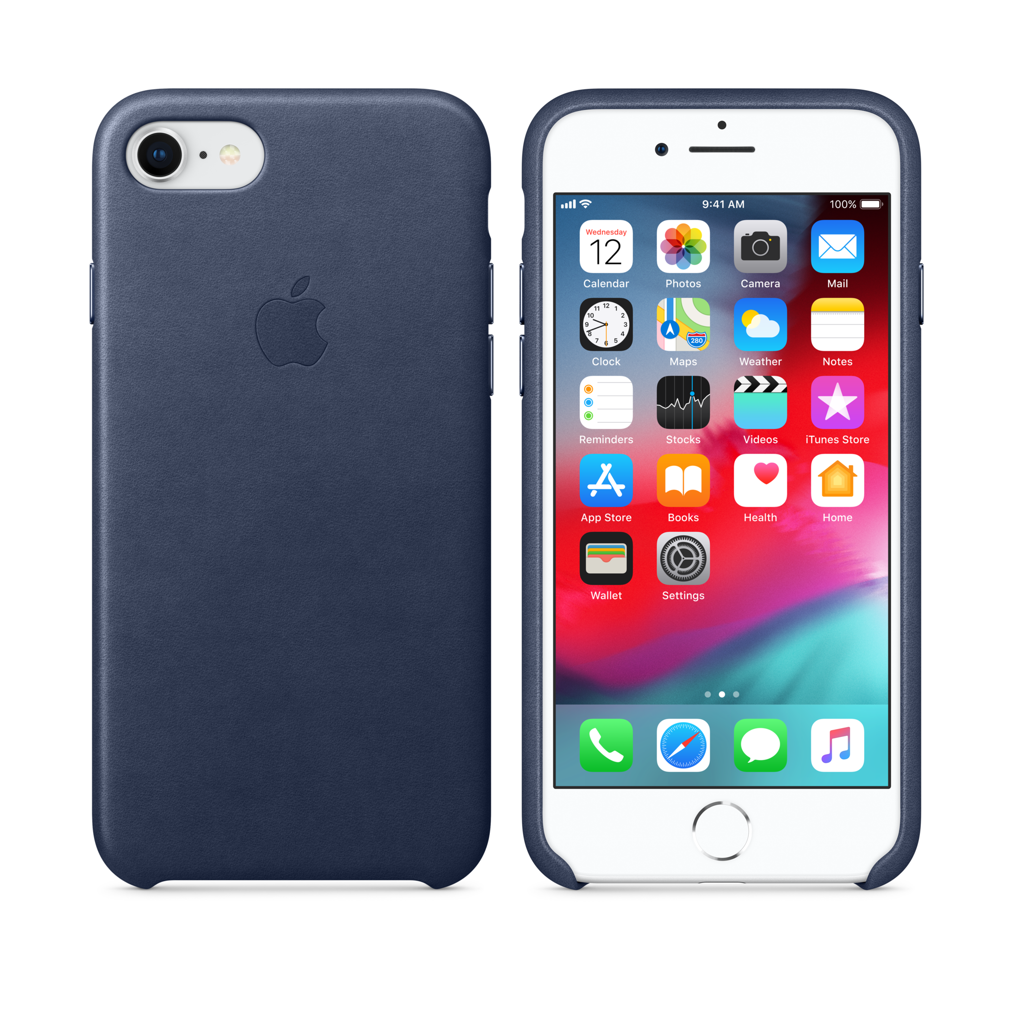 iPhone 8 / 7 Leather Case — Midnight Blue