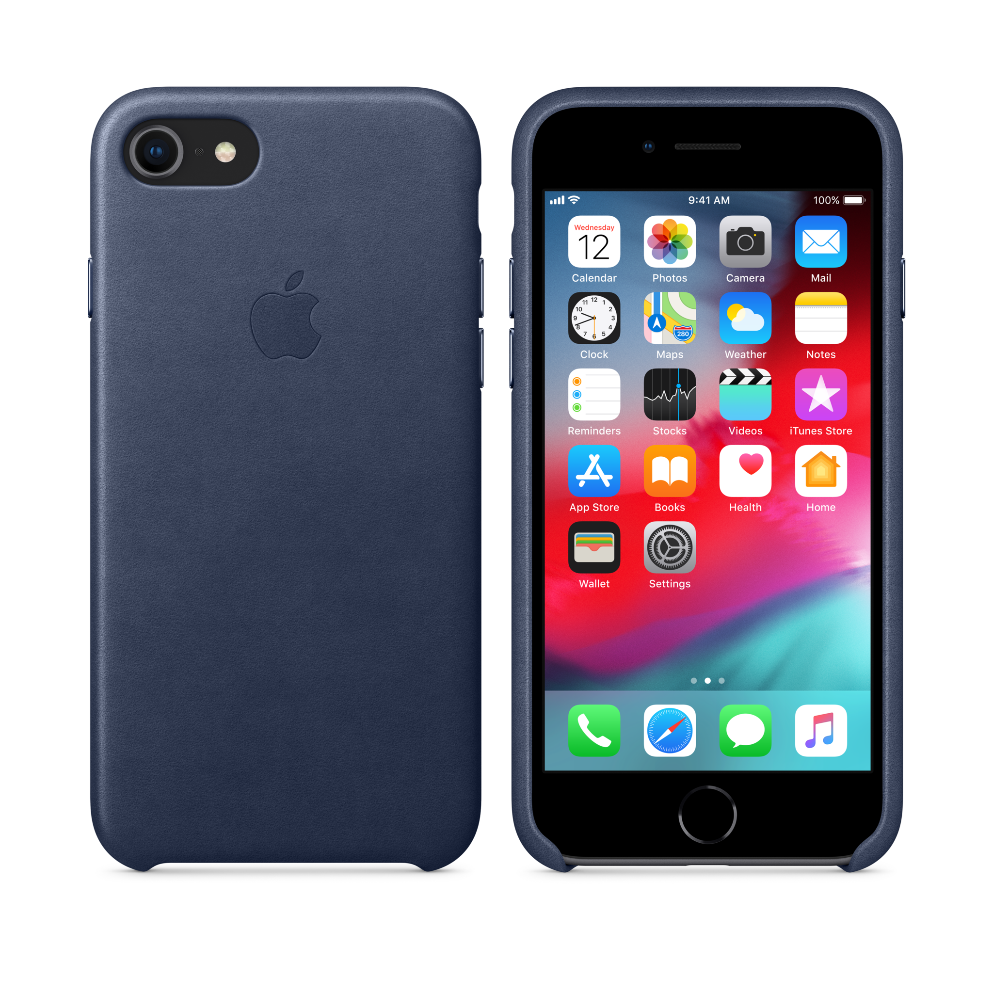 iPhone 8 / 7 Leather Case — Midnight Blue