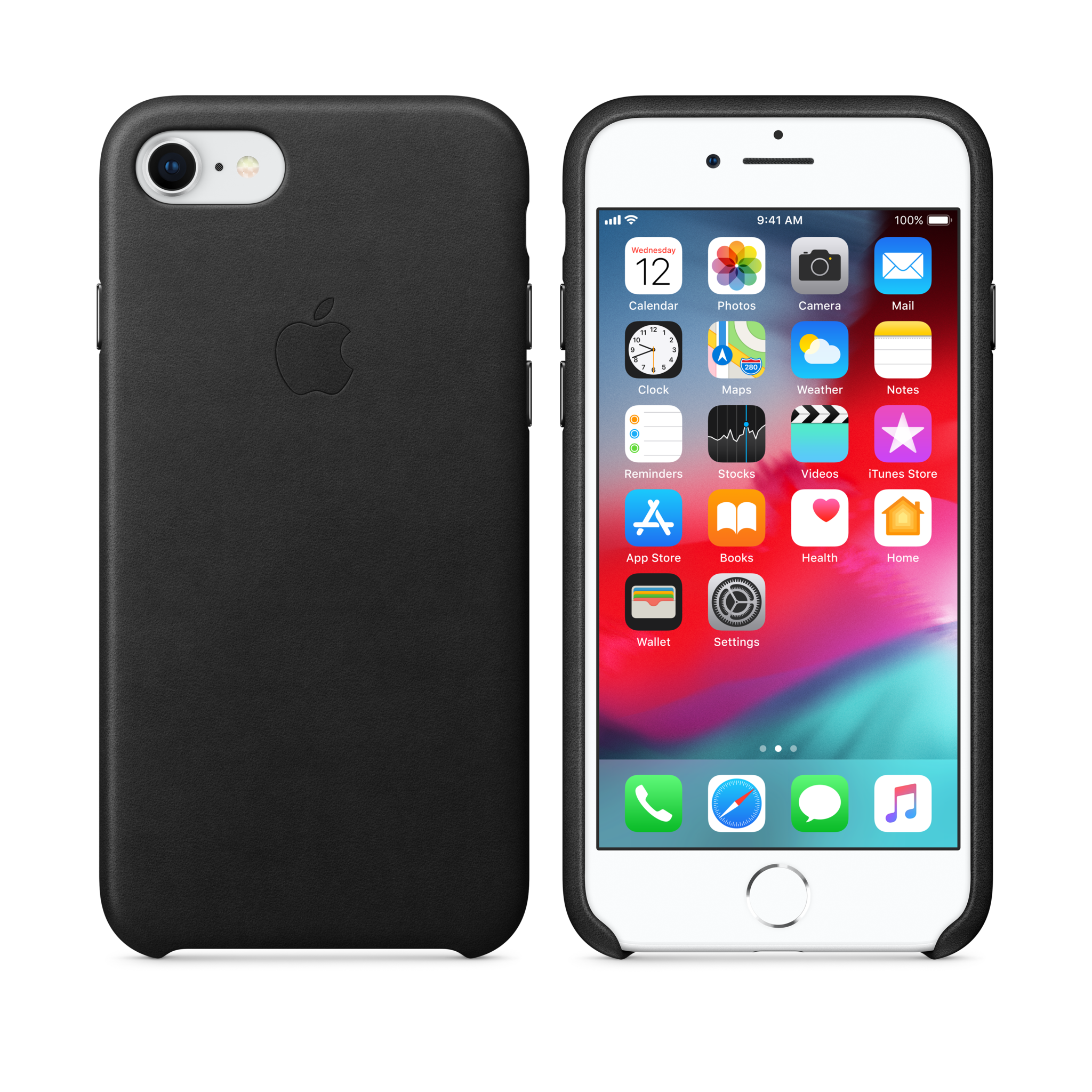 iPhone 8 / 7 Leather Case — Black