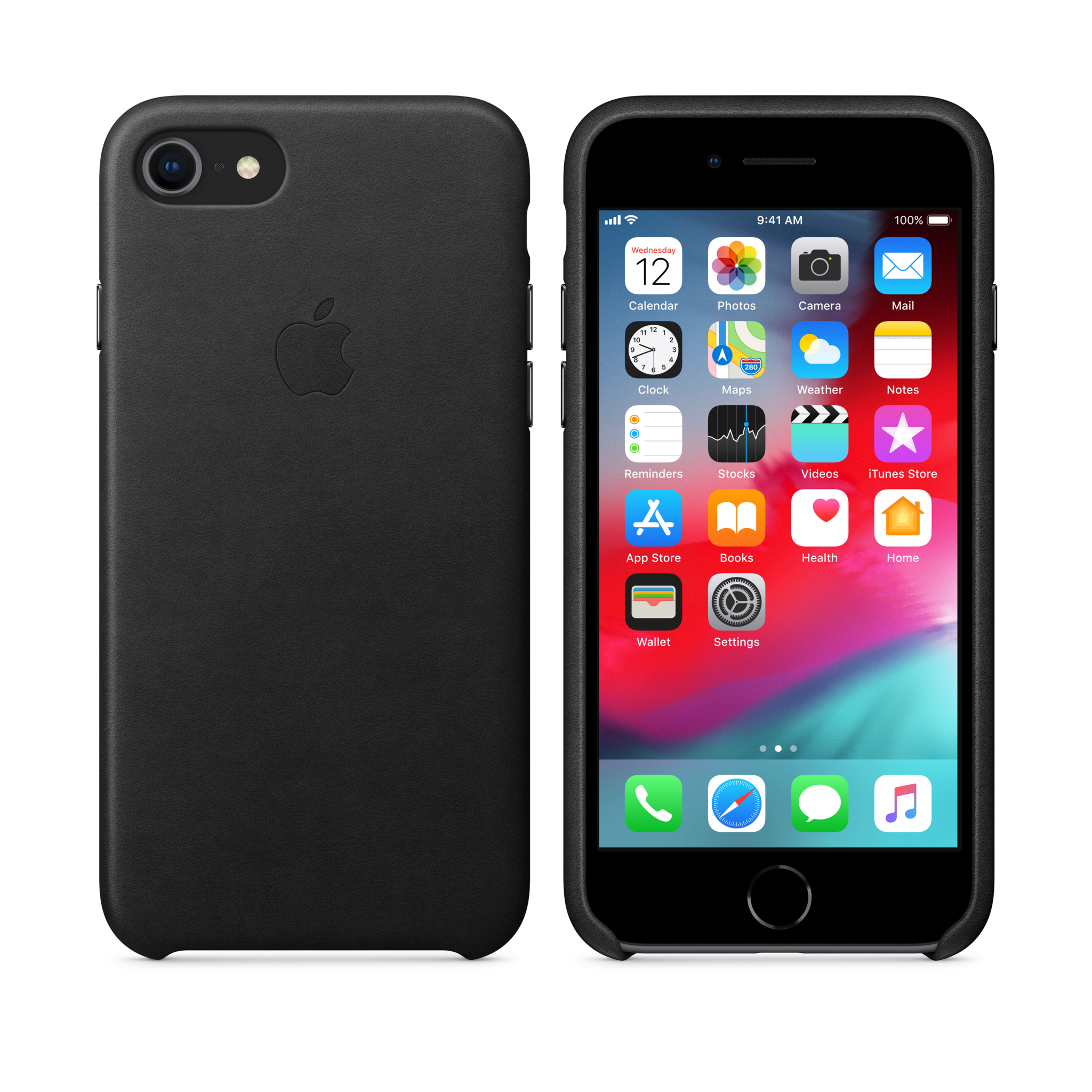 iPhone 8 / 7 Leather Case — Black