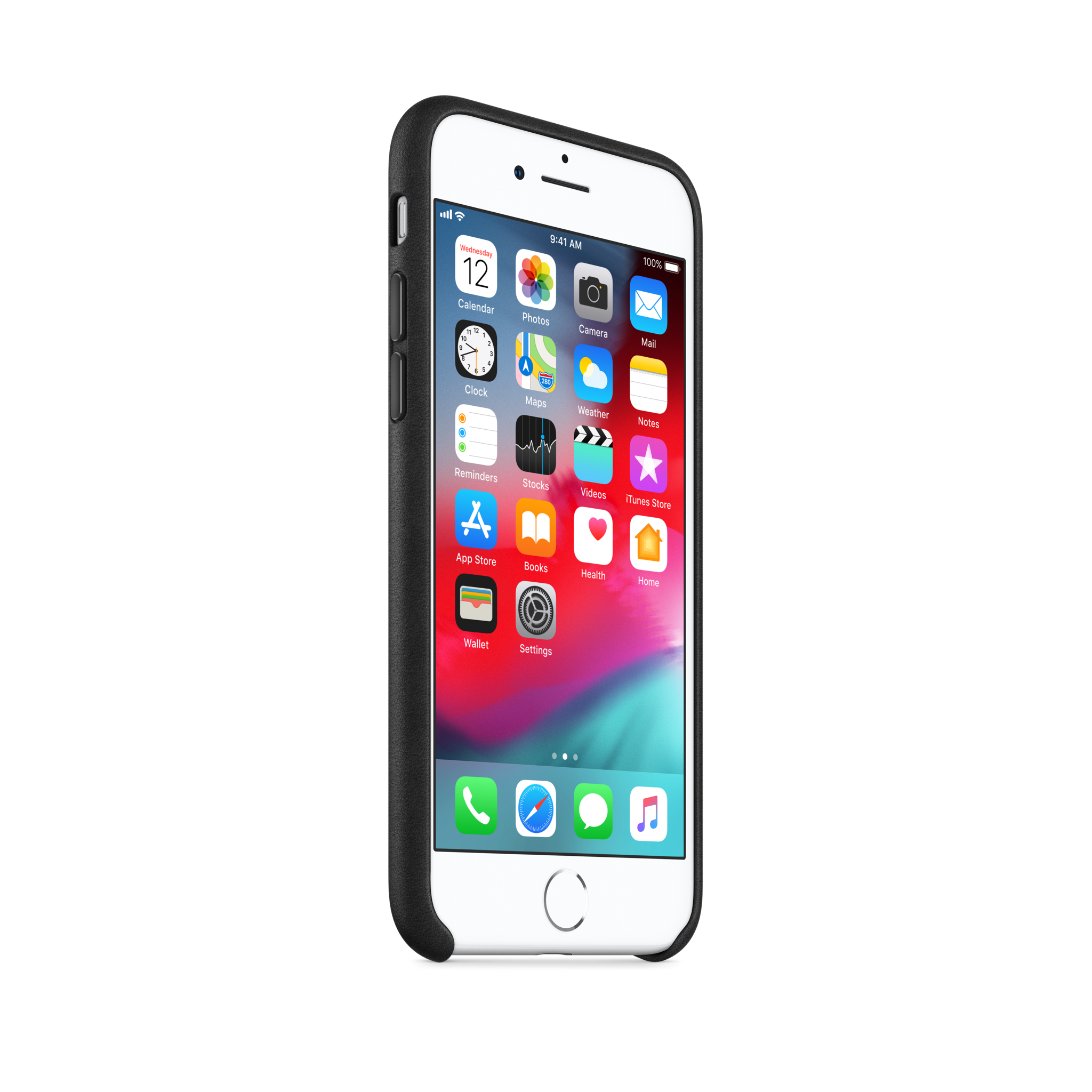 iPhone 8 / 7 Leather Case — Black