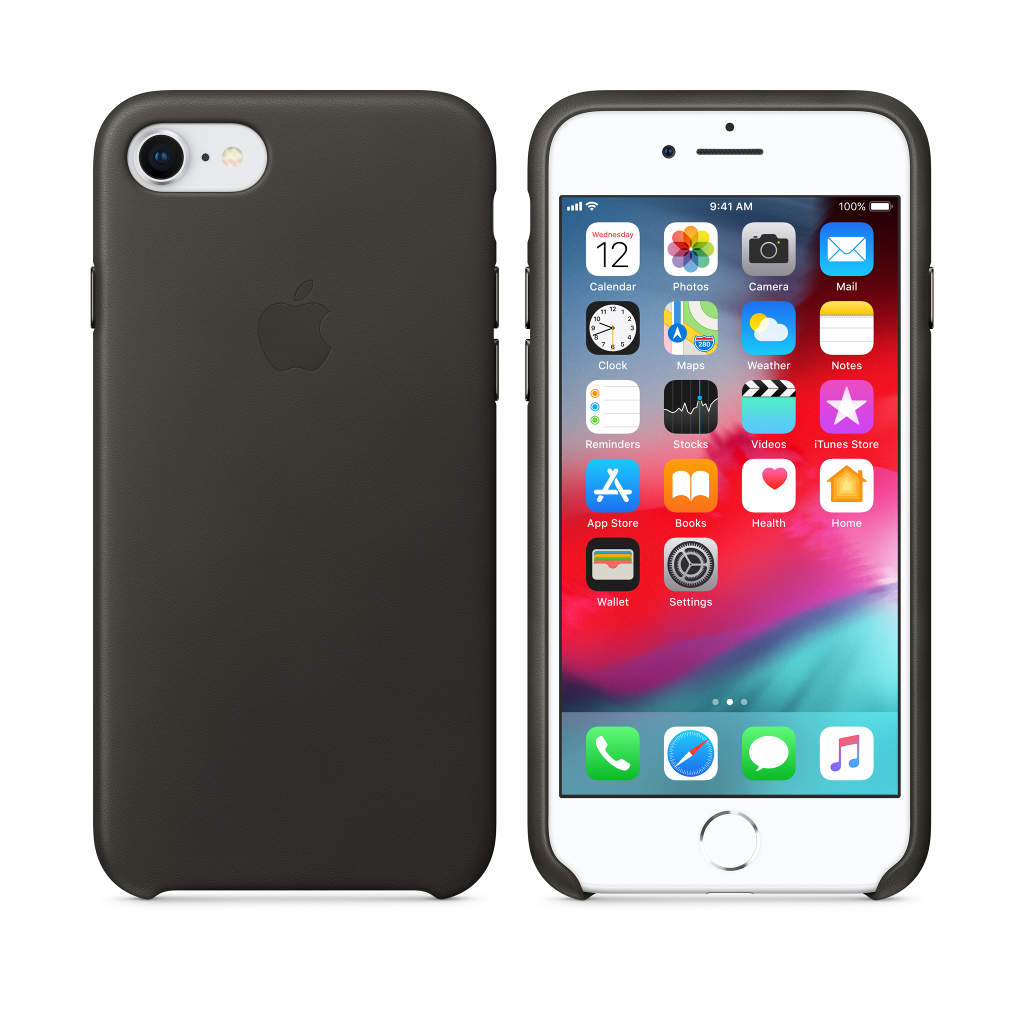 iPhone 8 / 7 Leather Case — Charcoal Gray