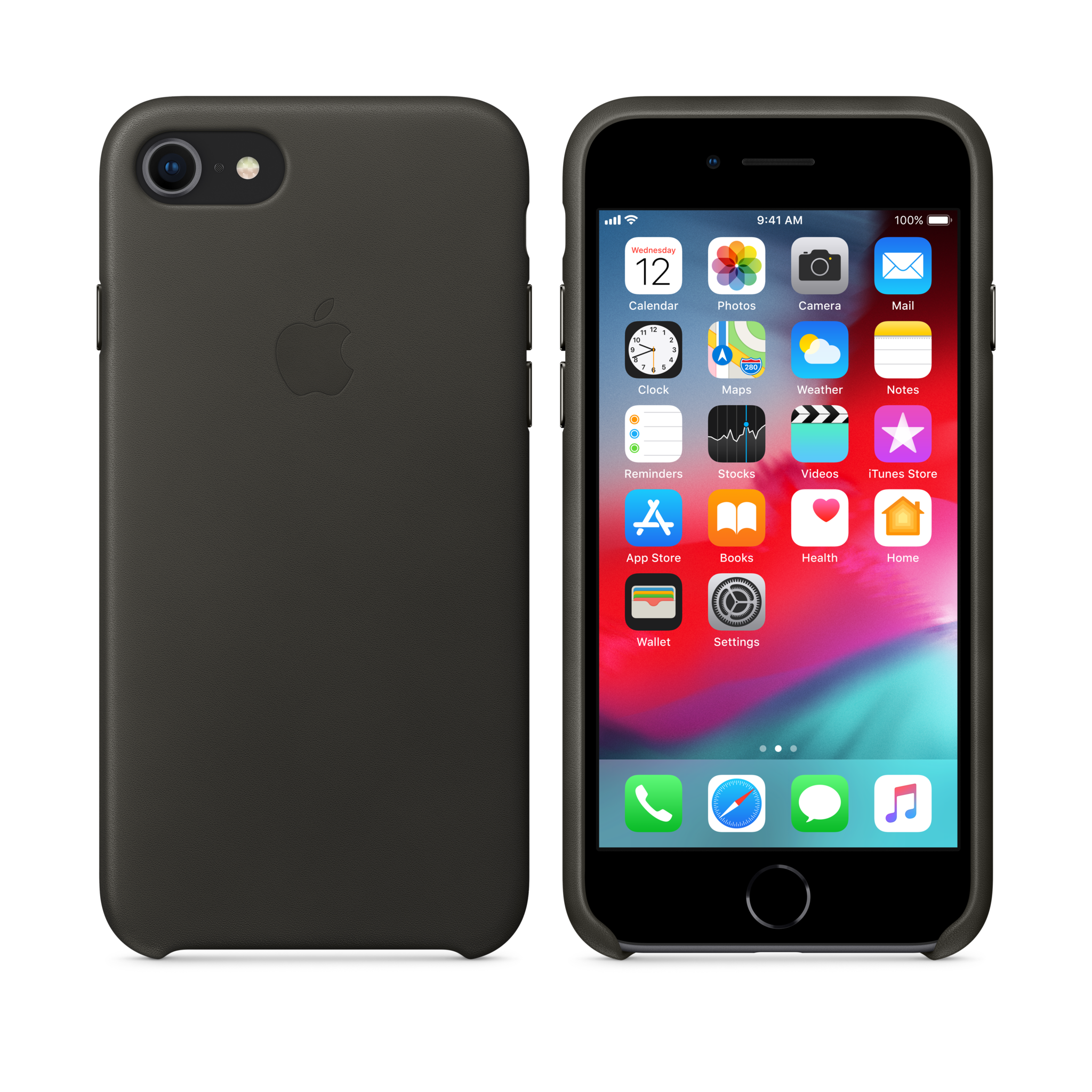 iPhone 8 / 7 Leather Case — Charcoal Gray