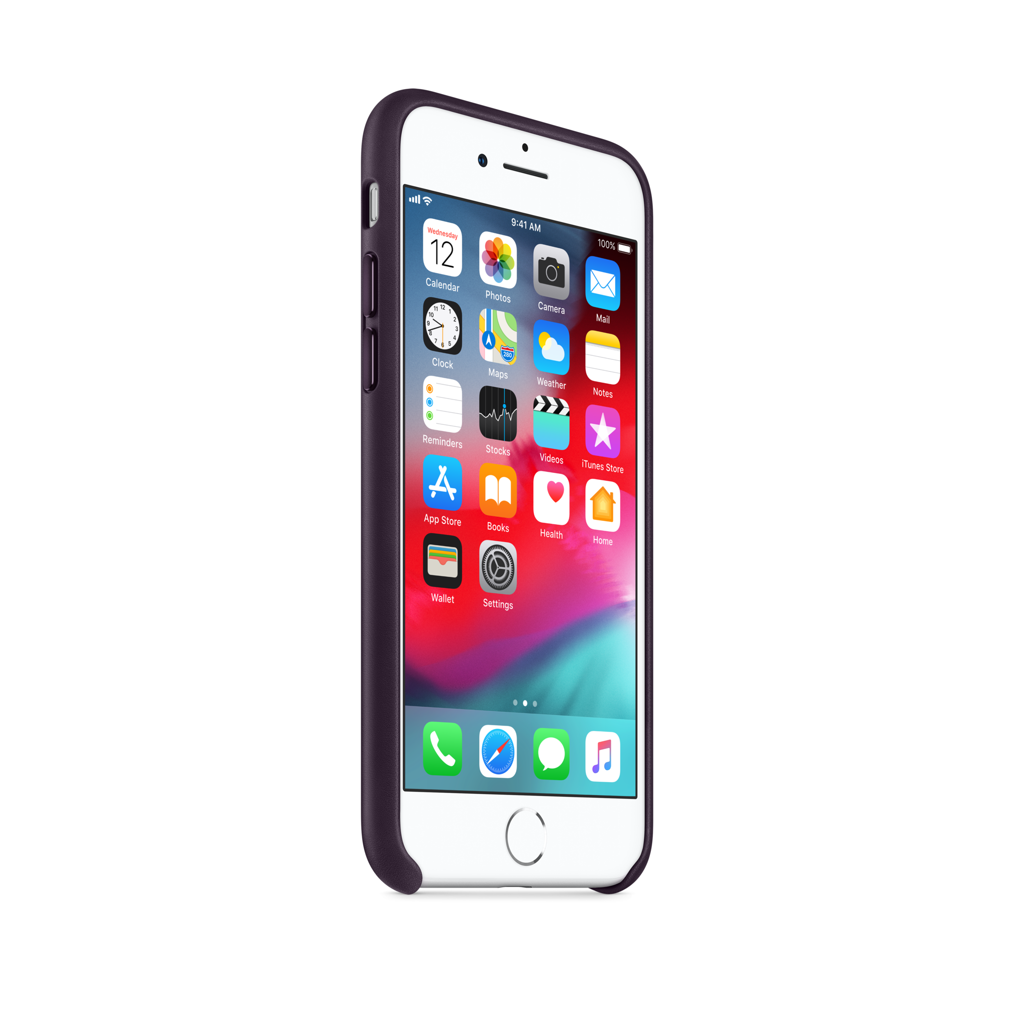 iPhone 8 / 7 Leather Case — Dark Aubergine